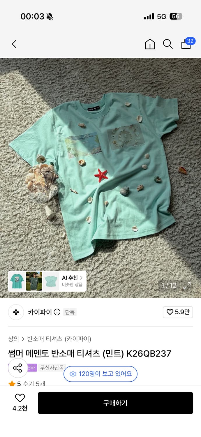 카이파이 썸머메멘토 민트 S 상품이미지1