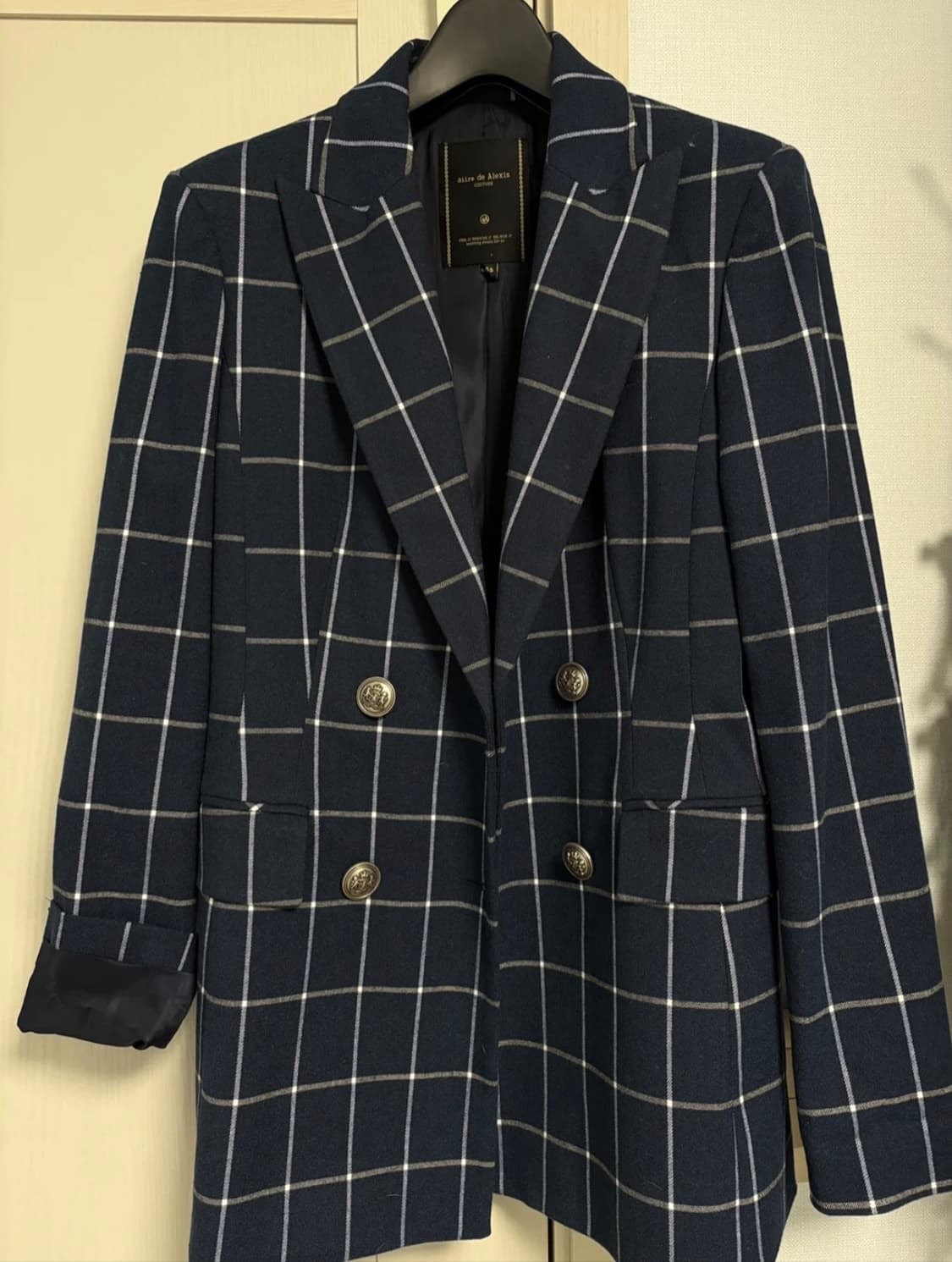 제시뉴욕 네이비 체크 블레이저 자켓 상품이미지1