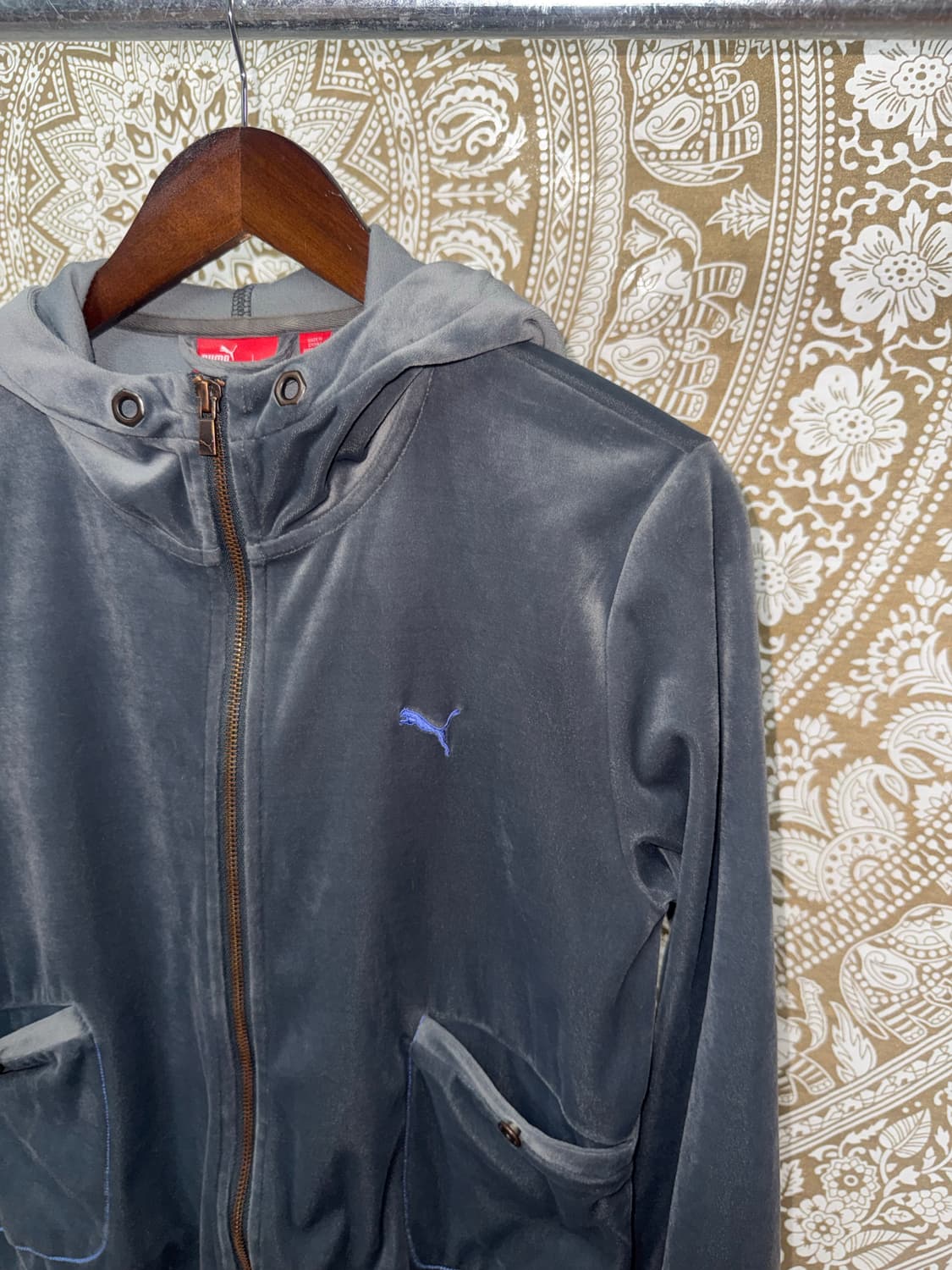 퓨마 여성 벨벳 후드집업  상품이미지4