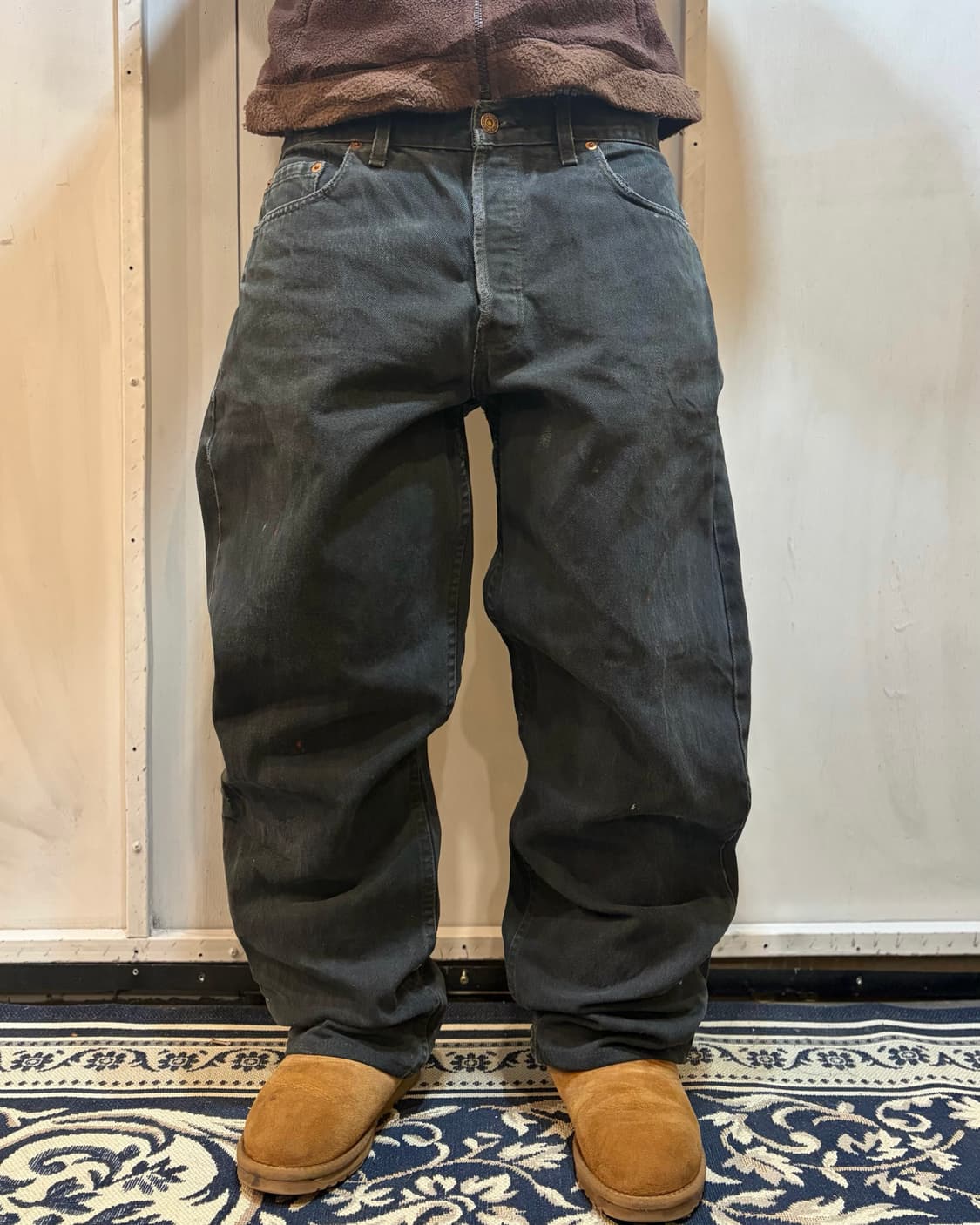 90s LEVIS 618 orange tab black denim pt 상품이미지3