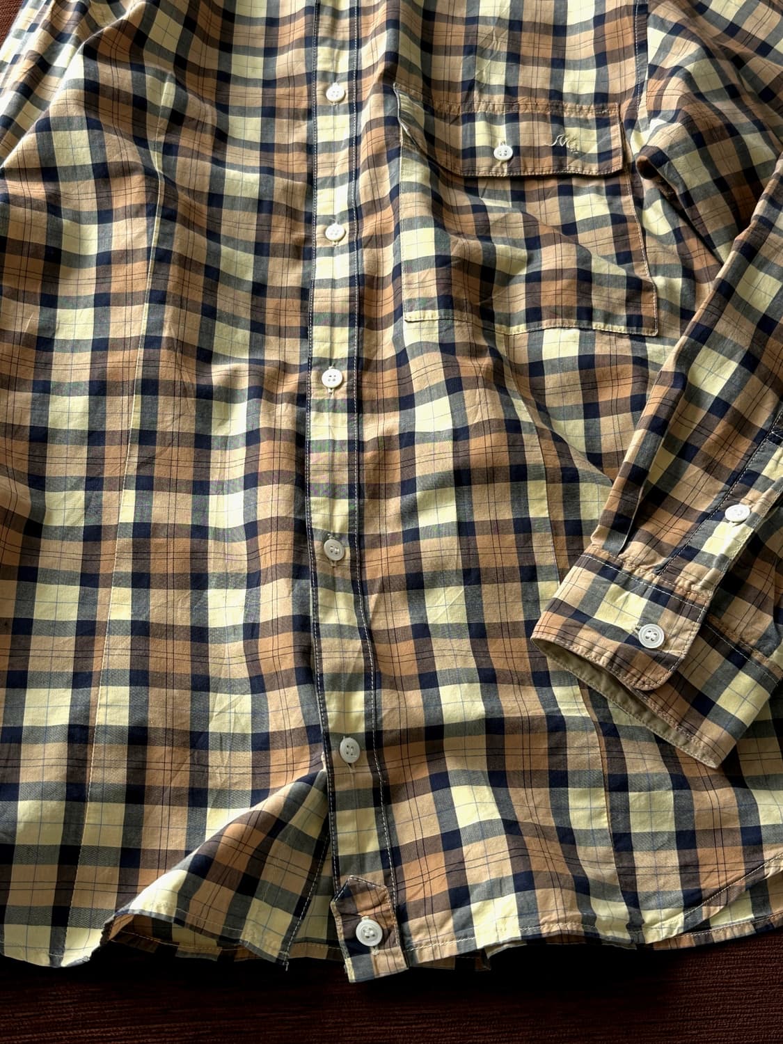 Light cotton design check shirt 상품이미지3