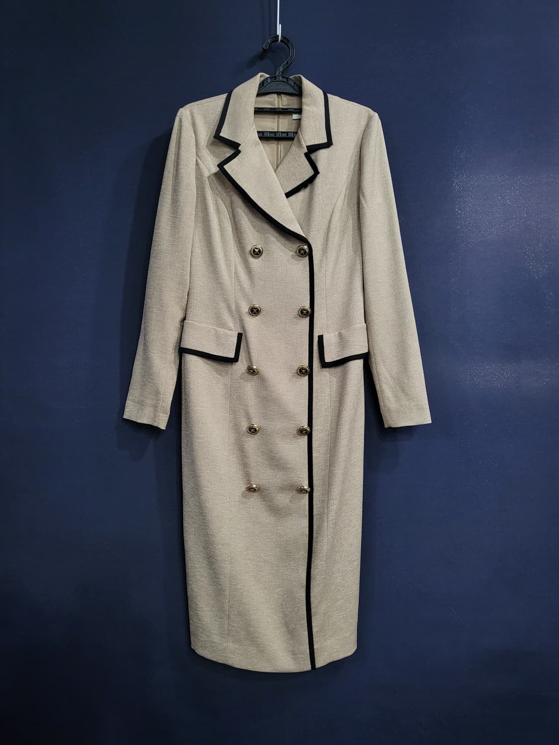 모조에스핀 카라넥 더블버튼 슬림핏 원피스 상품이미지1