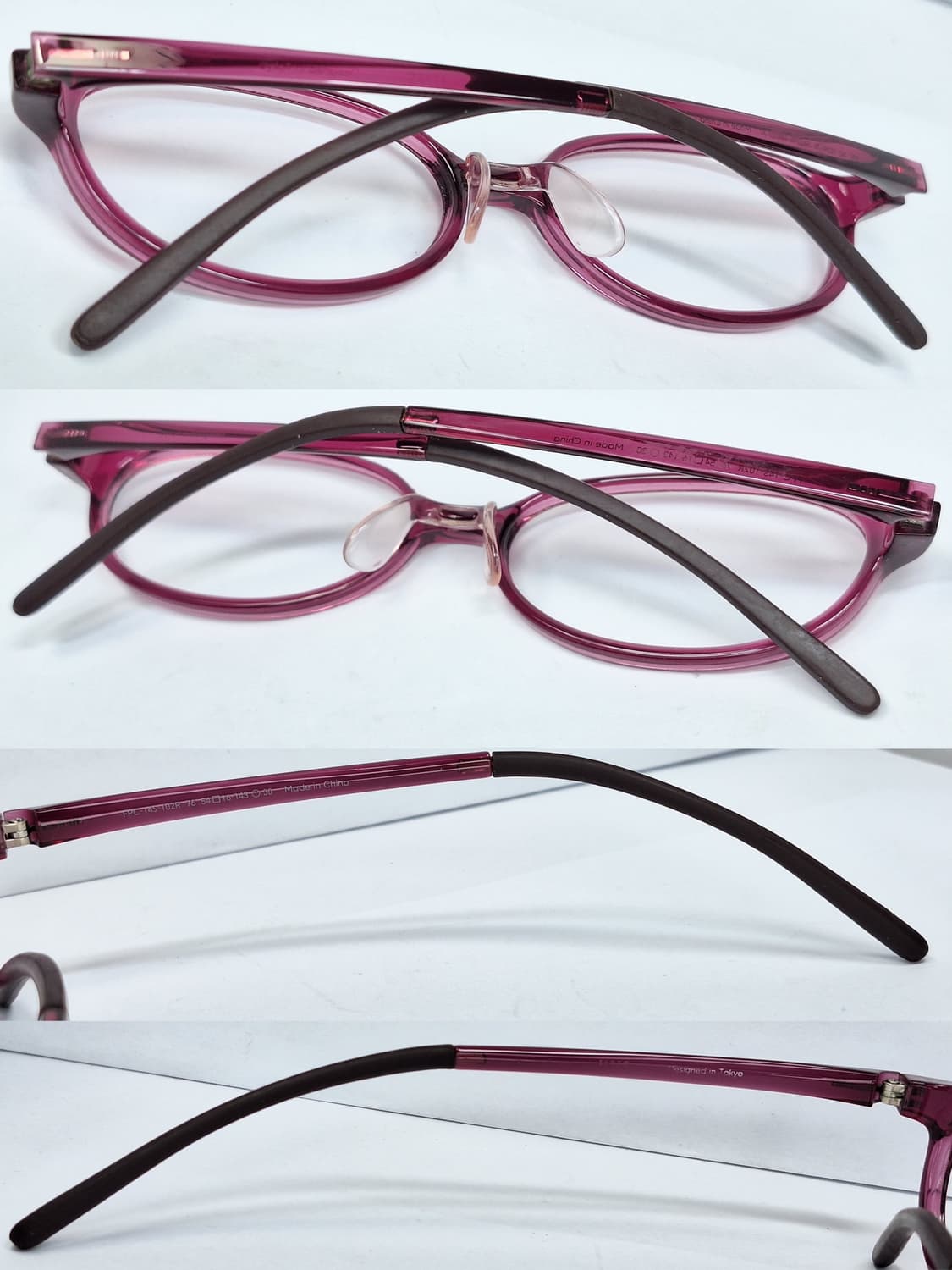 JINS 진스 FPC-14S-102R 와인 슬림 안경 안경테/ 일본 수입 상품이미지2