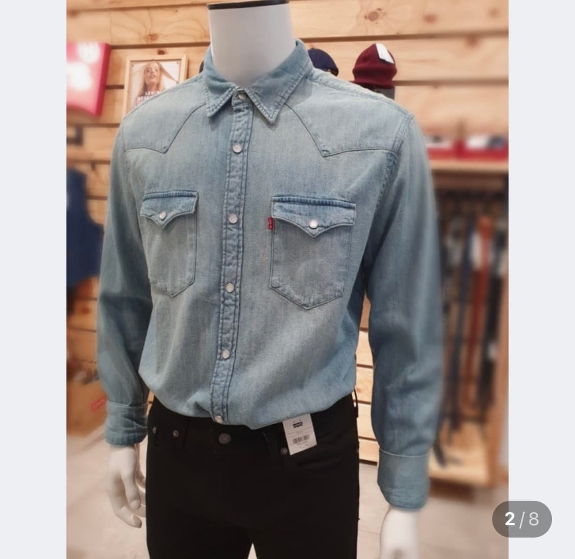 리바이스 웨스턴 데님셔츠(s) 상품이미지2