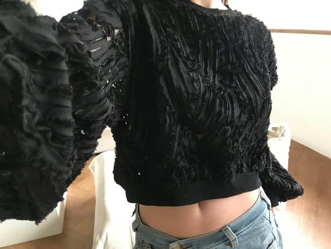vintage black lace top 상품이미지4