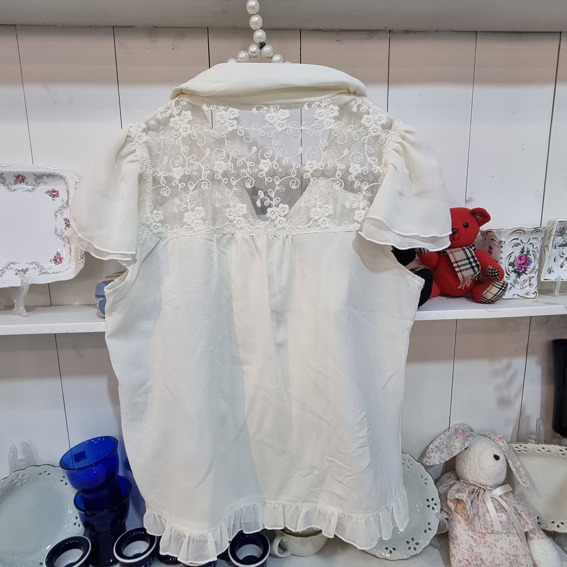 Liz Lisa(리즈리사) 아이보리 빅리본 레이스 블라우스 상품이미지4