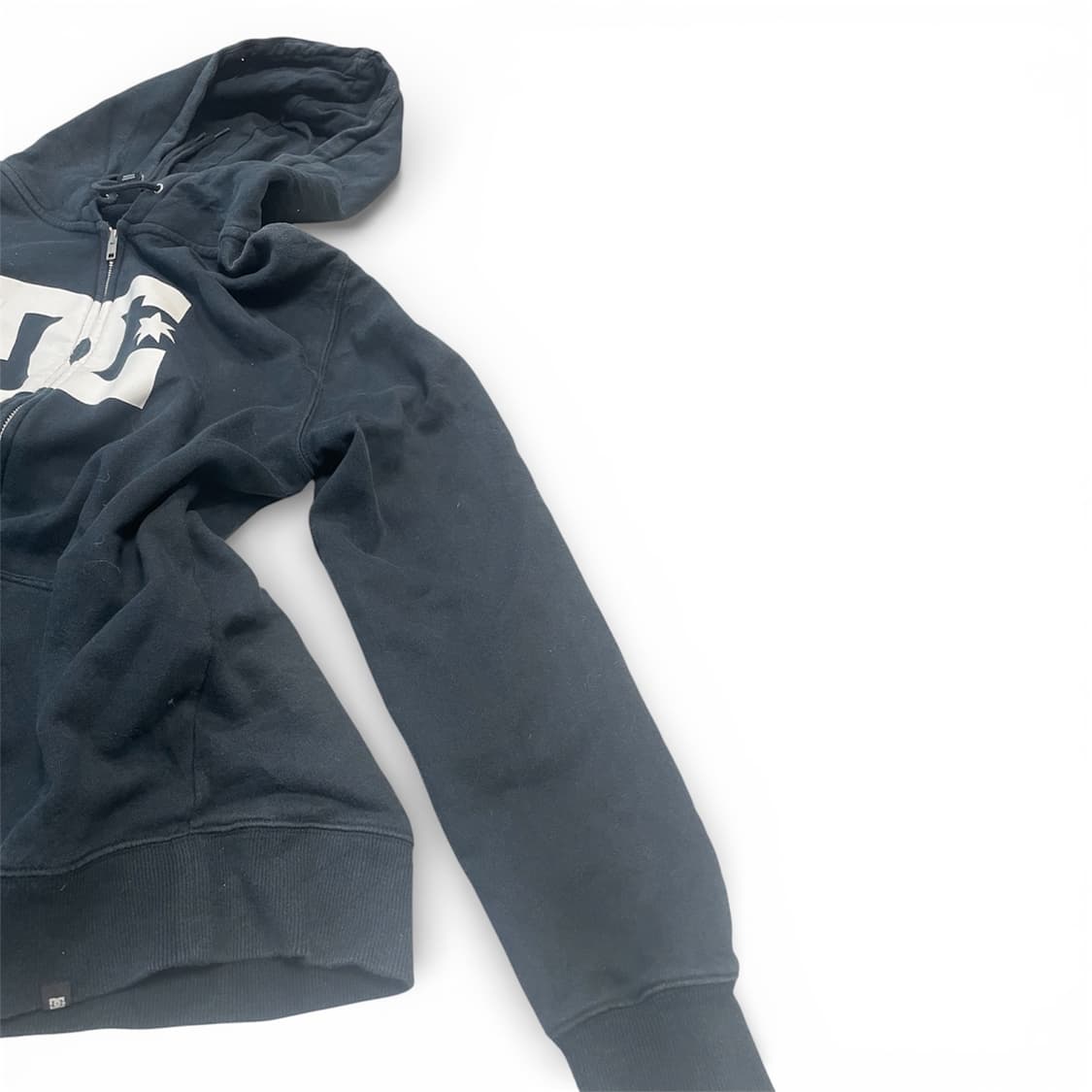Dc 낙낙여리핏 블랙.화이트로고후드집업(표기L) 상품이미지3