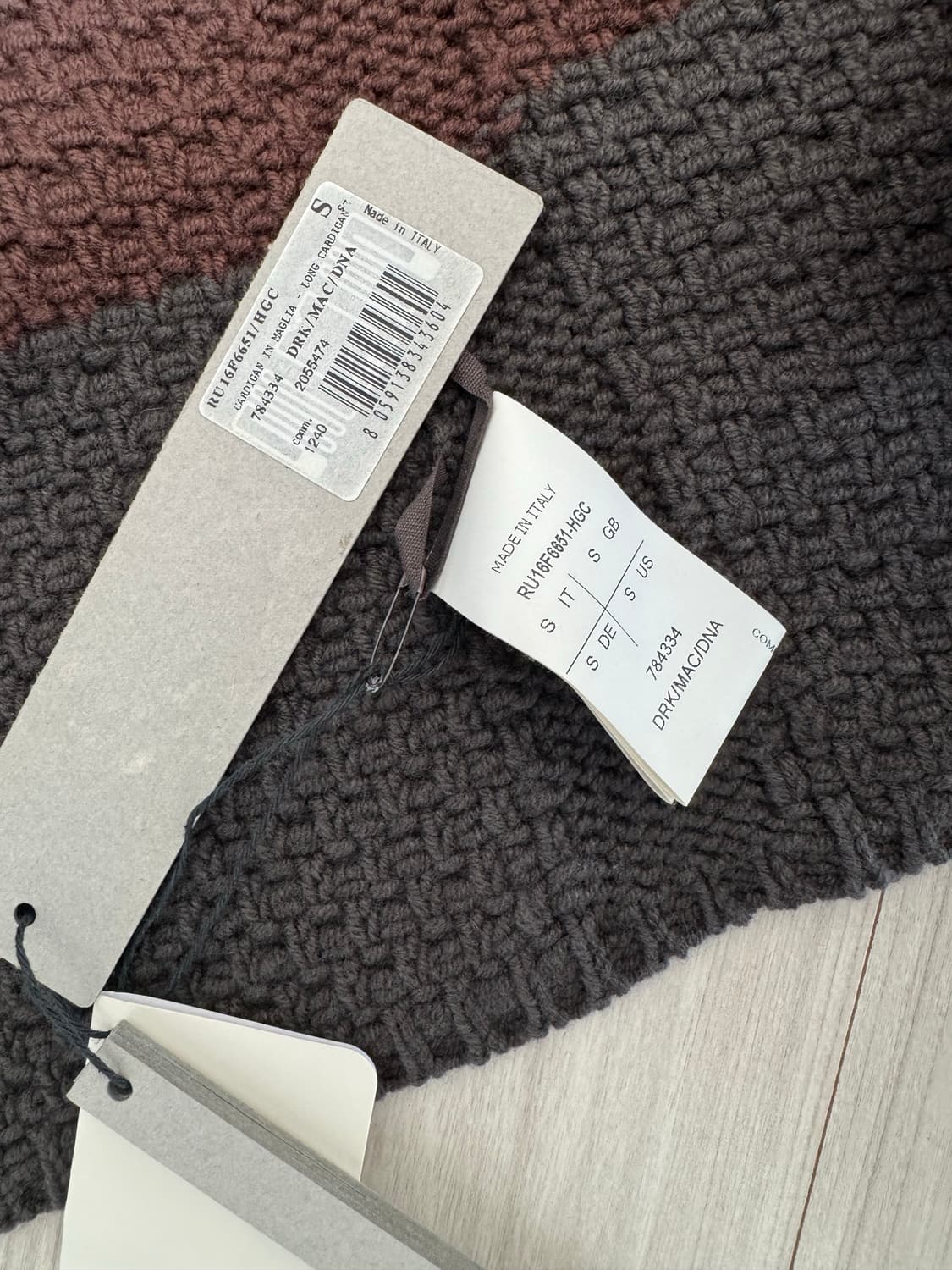 릭오웬스 롱 니트 가디건 상품이미지3