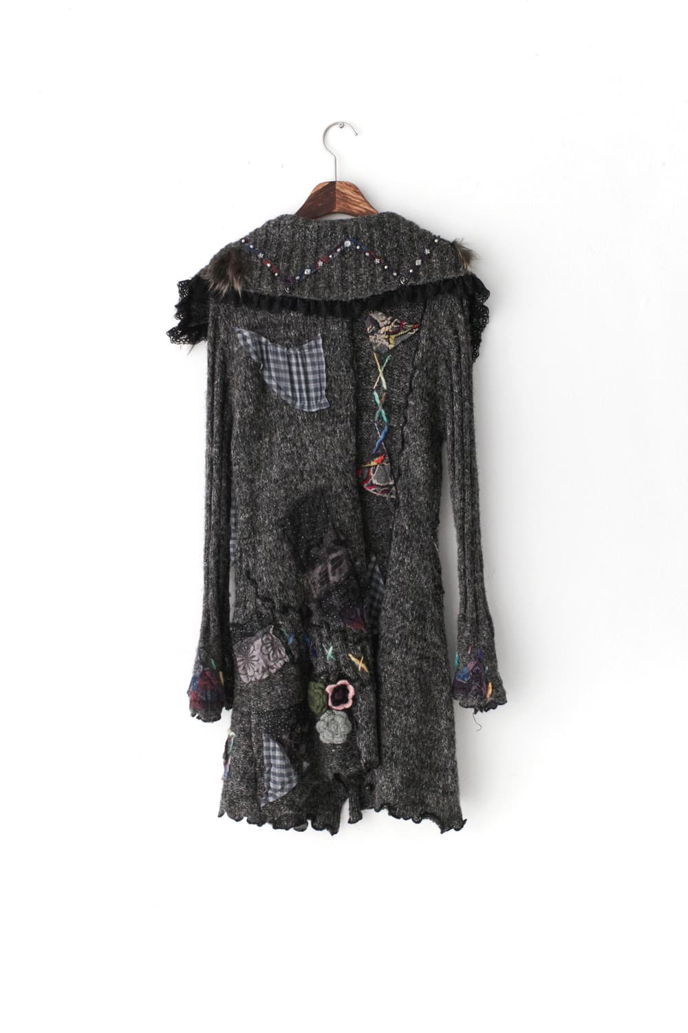 grunge patchwork long cardigun 상품이미지6