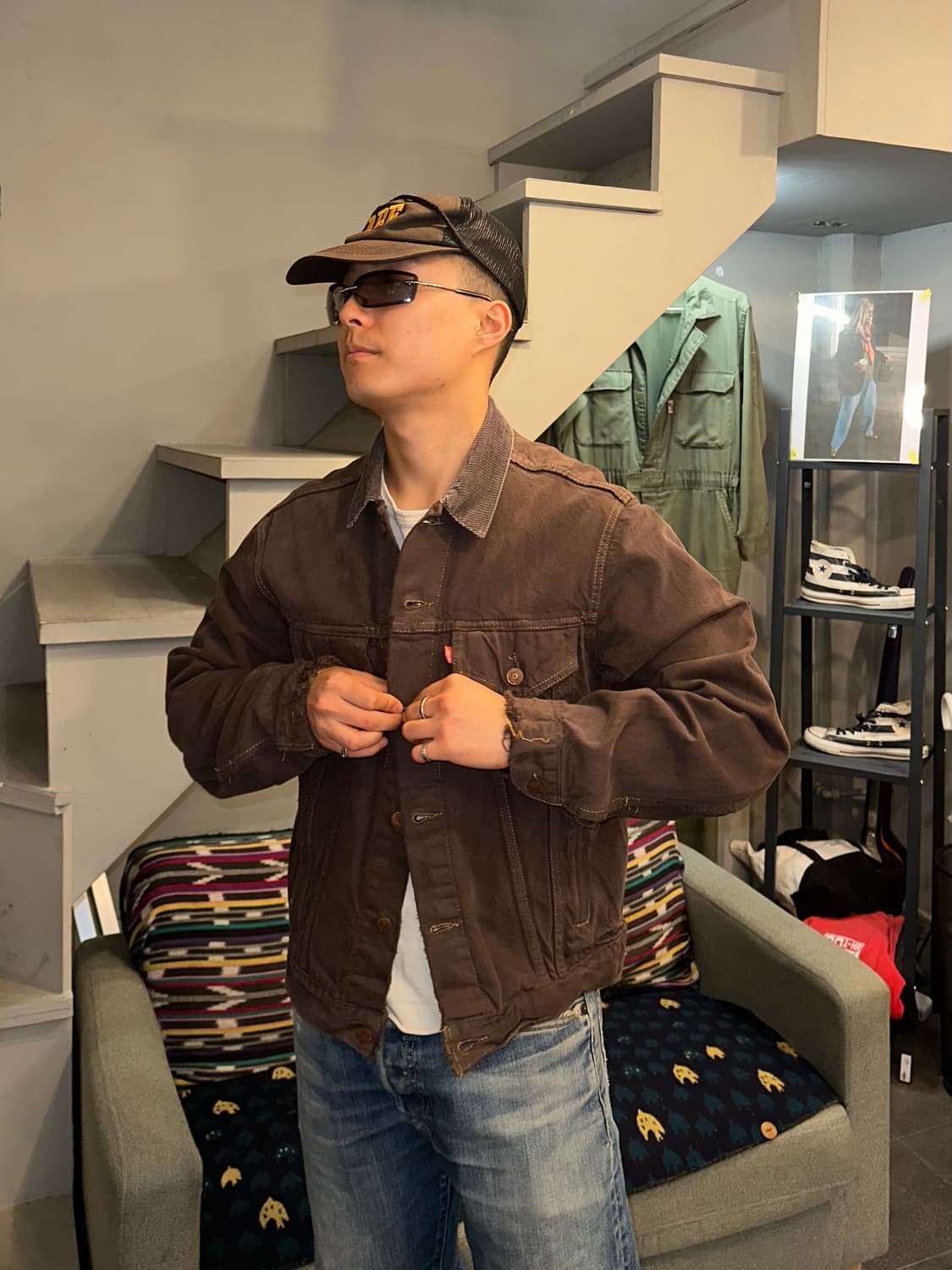 80’s Levi’s WPL 423 brown denim trucker  상품이미지2