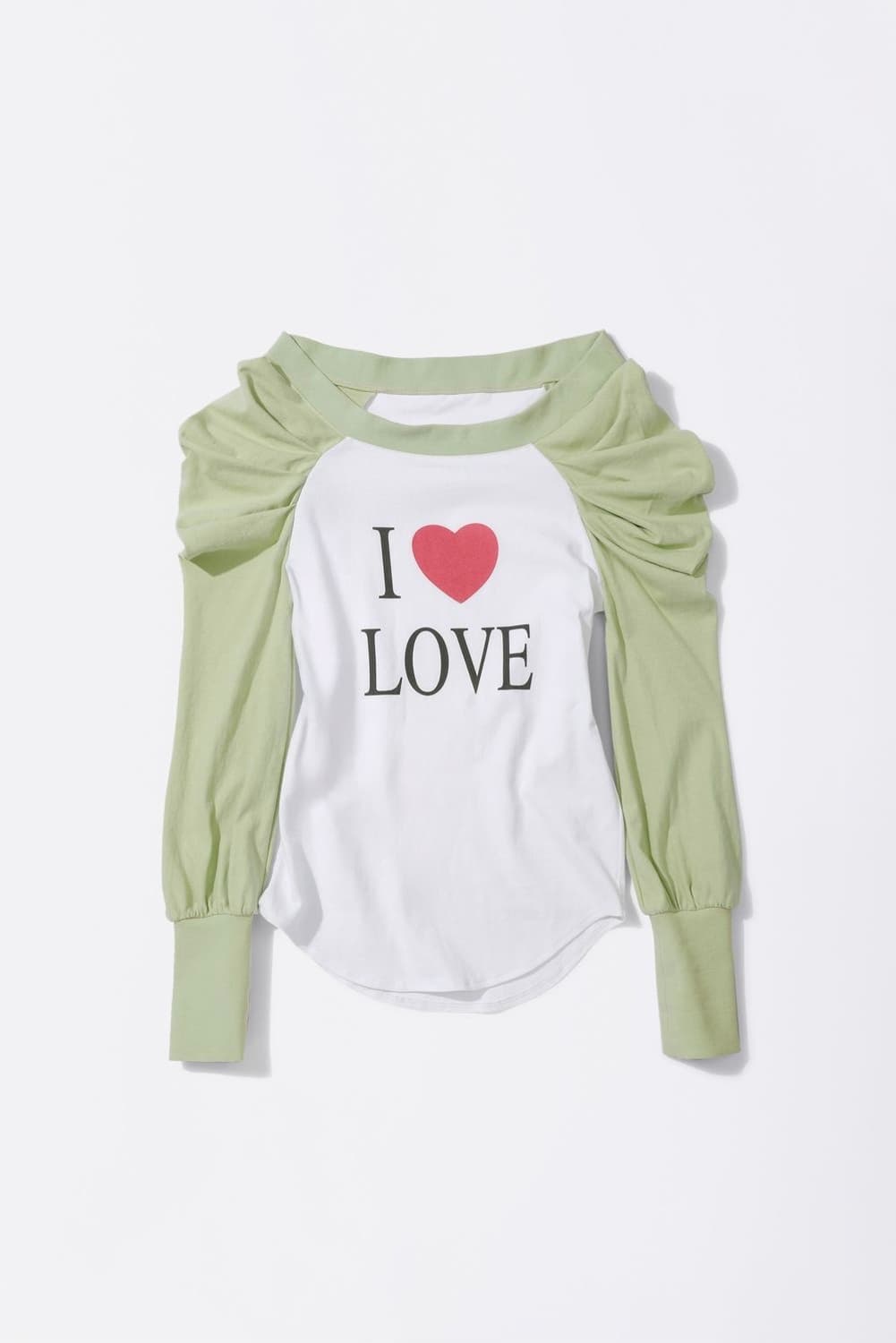 스컬프터 Love Off-Shoulder Tee Apple Green 상품이미지2