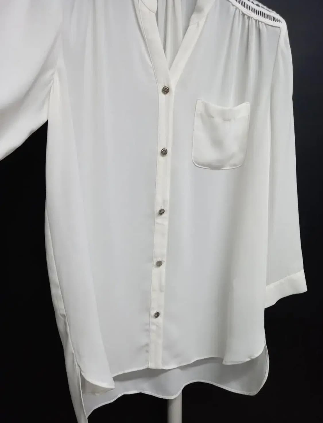 쉬즈미스 춘하 쉬폰 7부 롤업 블라우스 55 상품이미지5