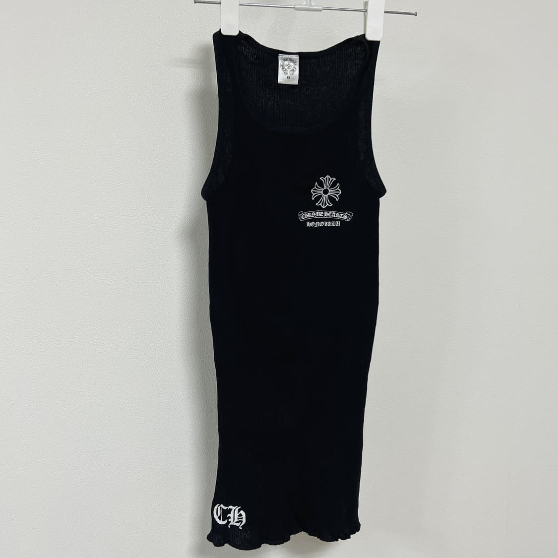 크롬하츠 호놀룰루 CH 플러스 로고 골지 슬리브리스 나시 블랙 상품이미지2