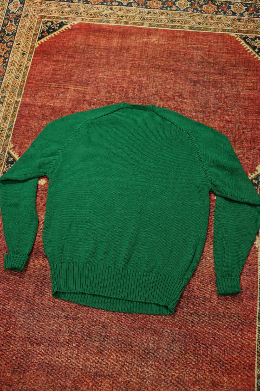 90s 빈티지 폴로 코튼 니트 그린 판매 상품이미지9