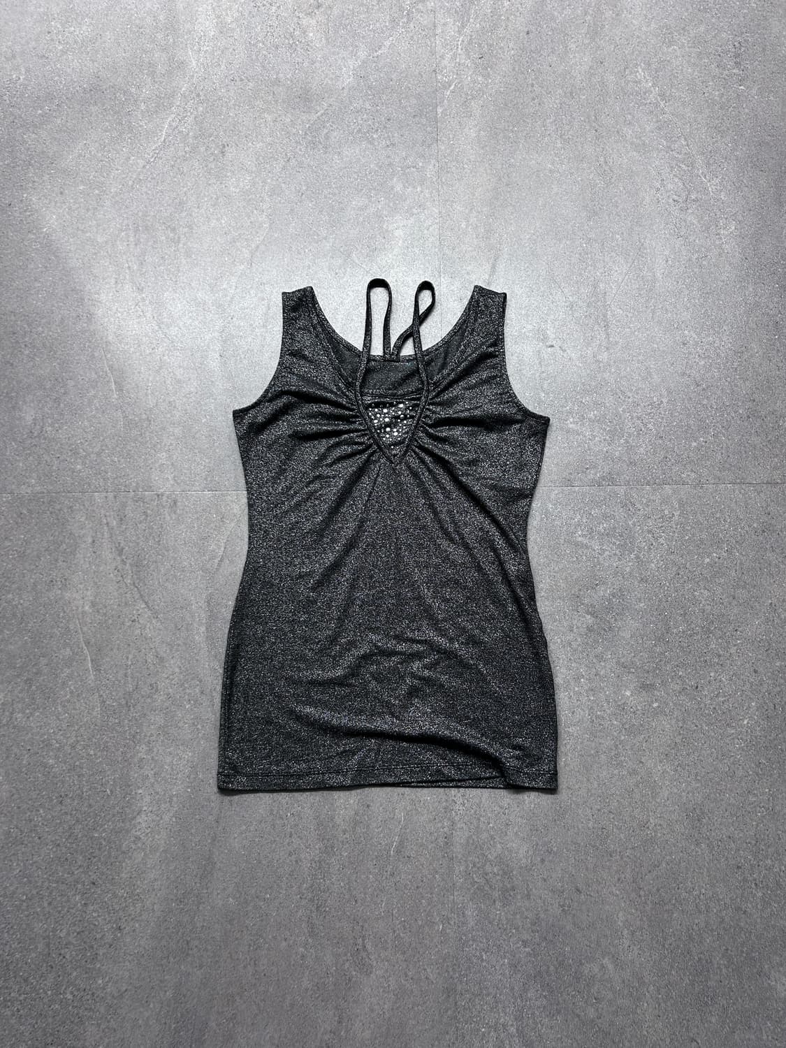 실버 글리터 더블 숄더 슬리브리스 상품이미지5