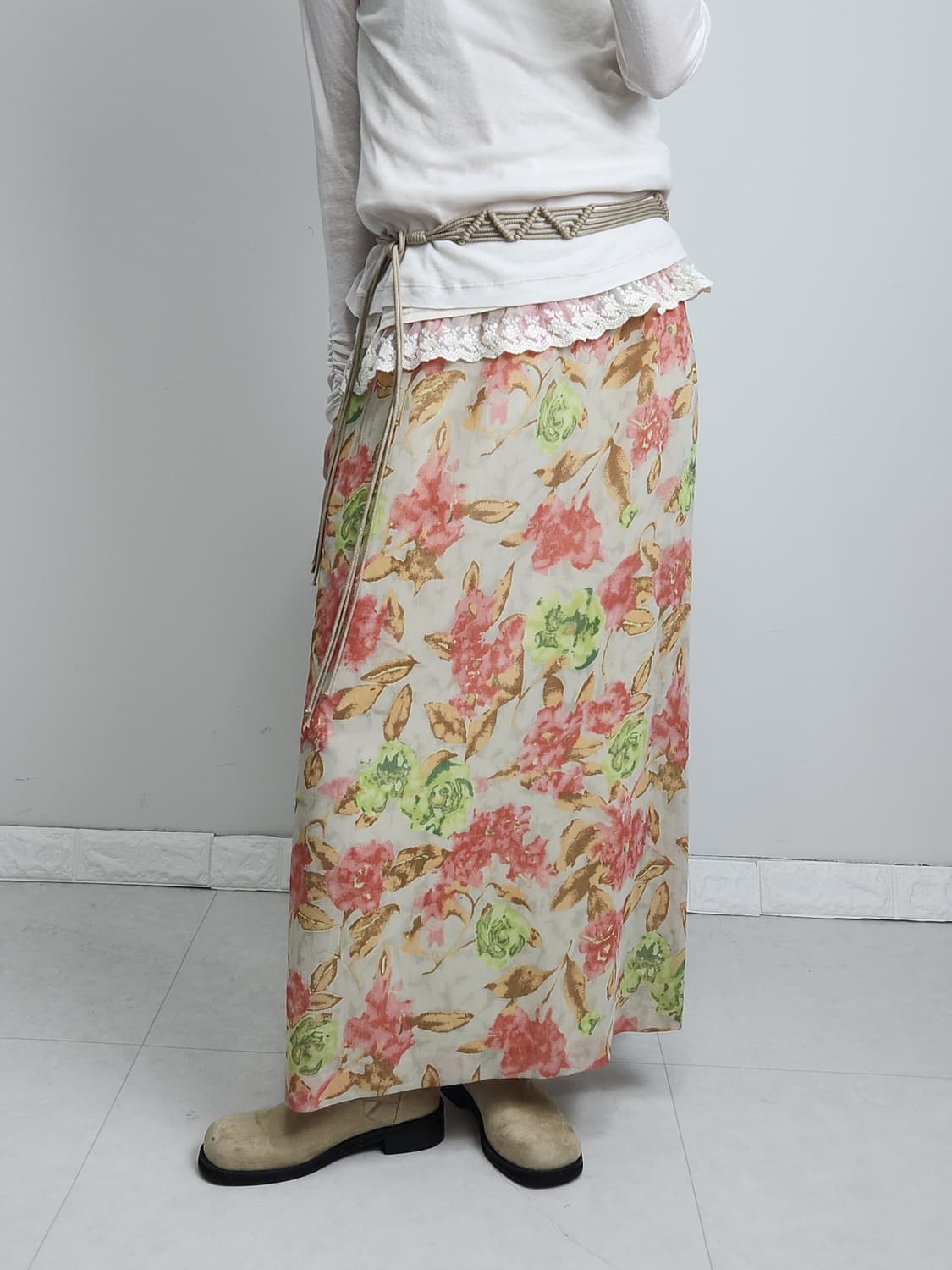 플로럴 롱 스커트 상품이미지5