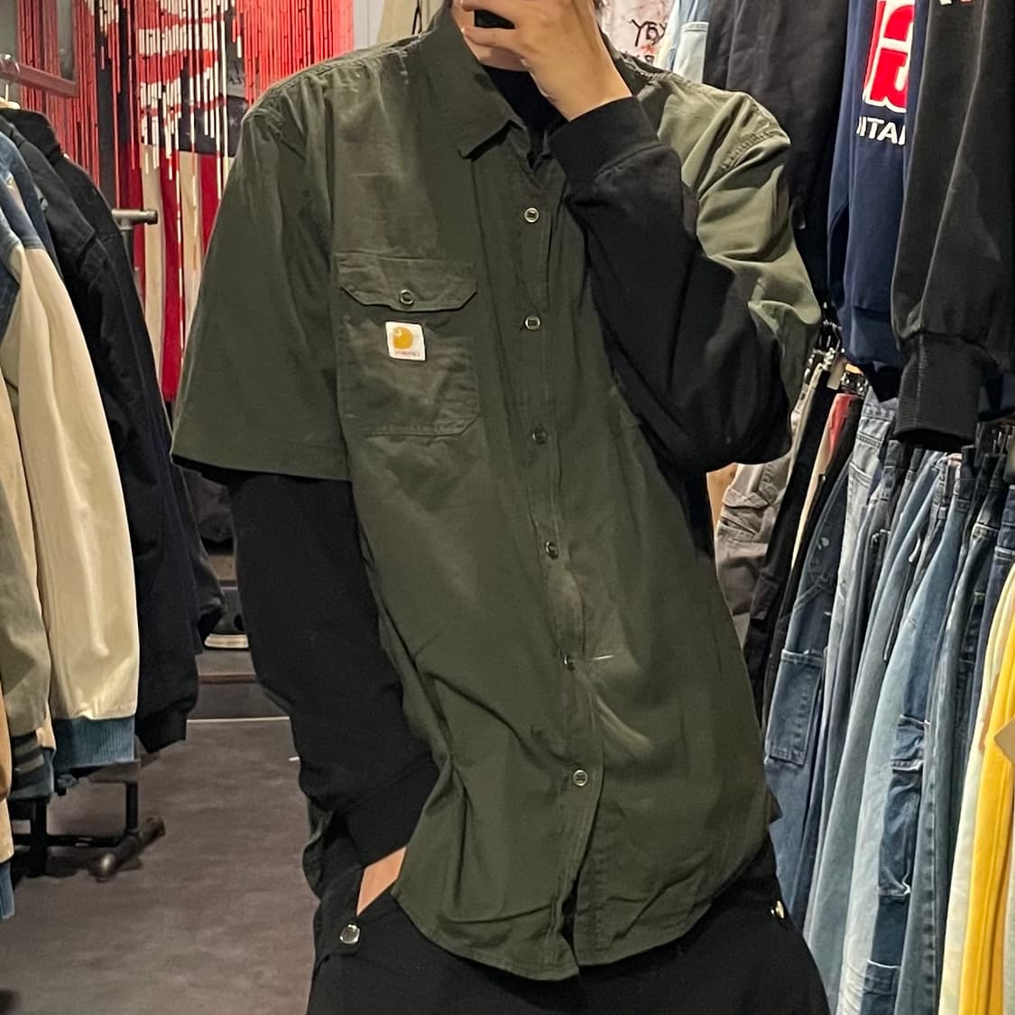 [IM] carhartt 칼하트 카키 반팔셔츠 상품이미지5