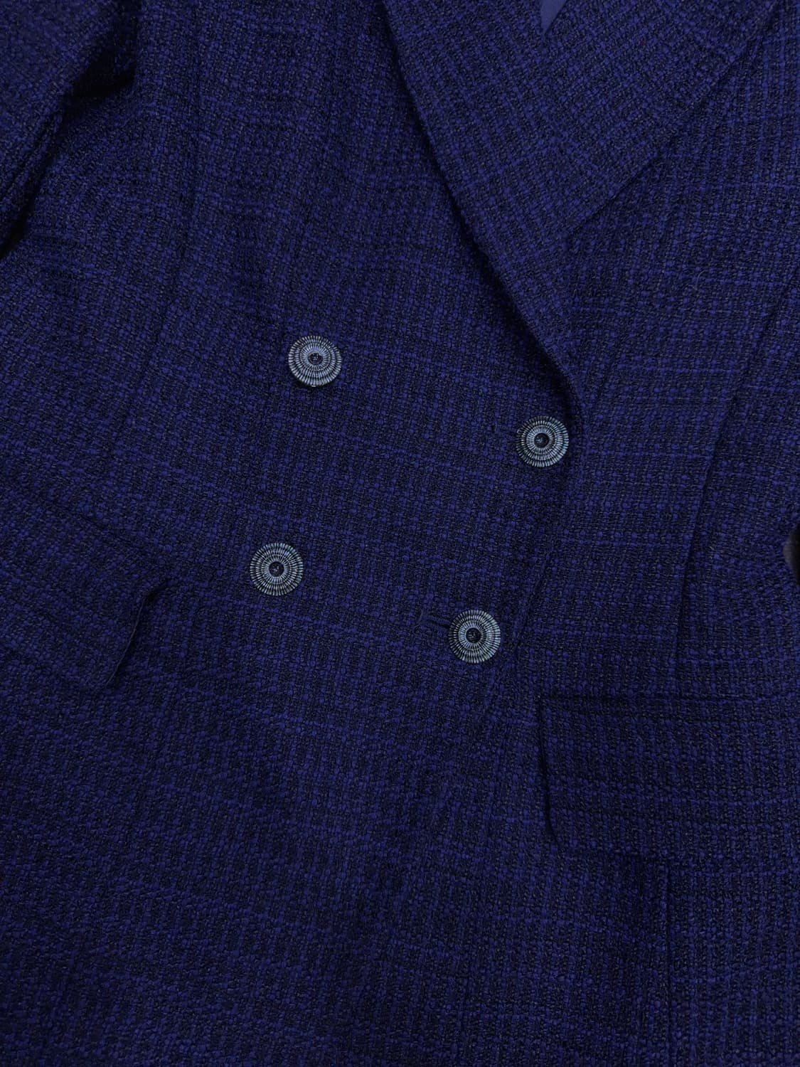 비아드젠 x 강영주 콜라보 트위드 더블자켓 네이비 S 상품이미지4