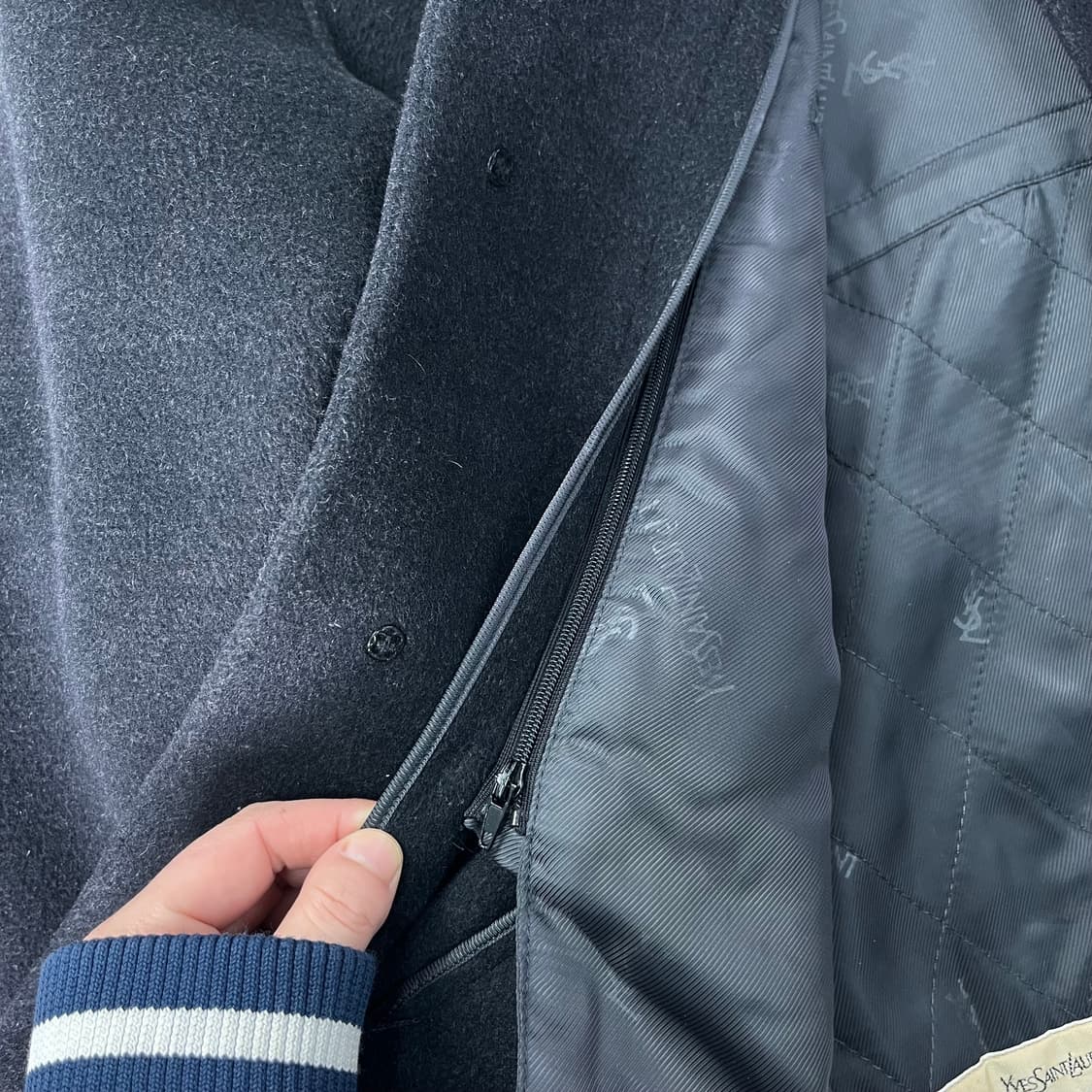 100 입생로랑 울 하프코트 자켓 상품이미지7