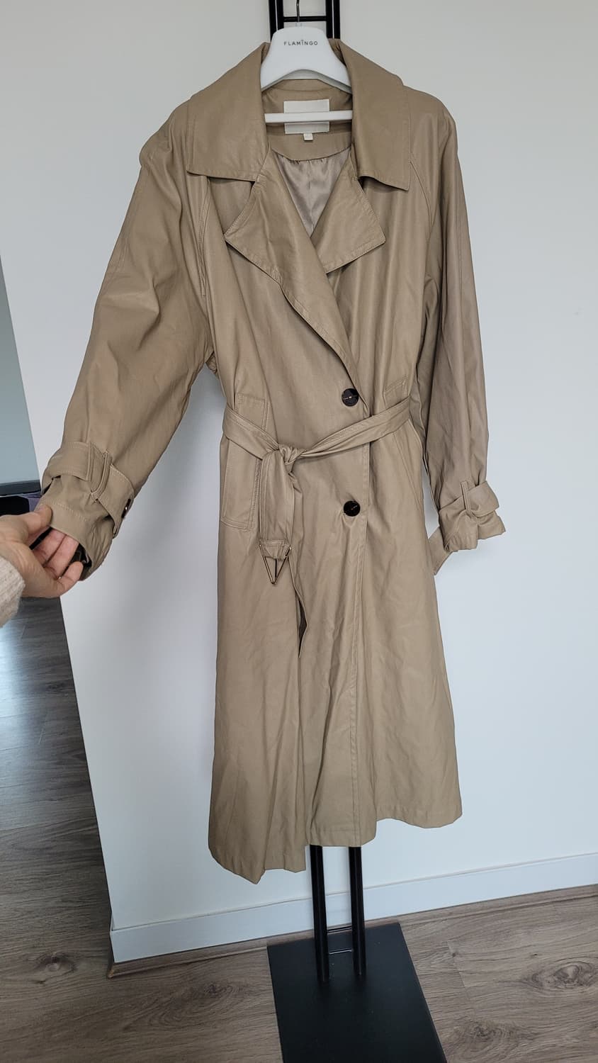 플라스틱아일랜드  레더형  트랜치자켓-S사이즈 상품이미지6