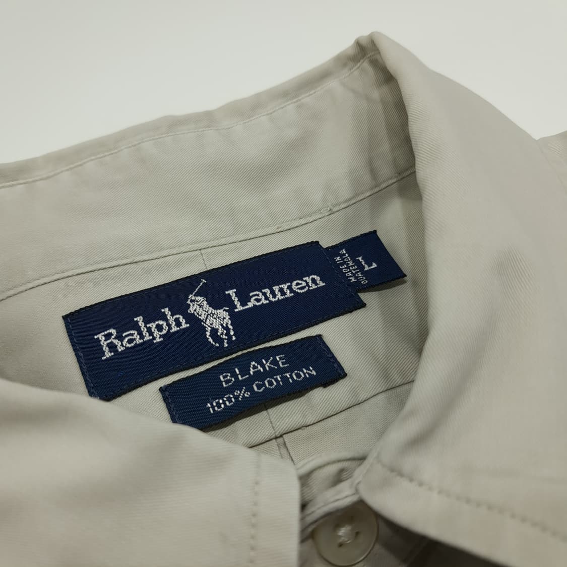 CN824 L 폴로 랄프로렌 라이트그레이 긴팔 셔츠 남방 상품이미지3