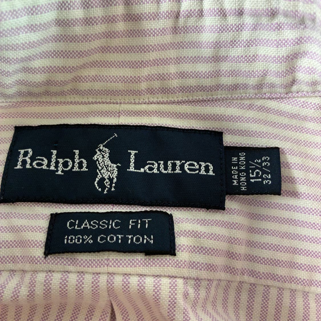 Polo  폴로 랄프로렌 90,s 자수 코튼 핑크 스트라이프 셔츠  상품이미지4
