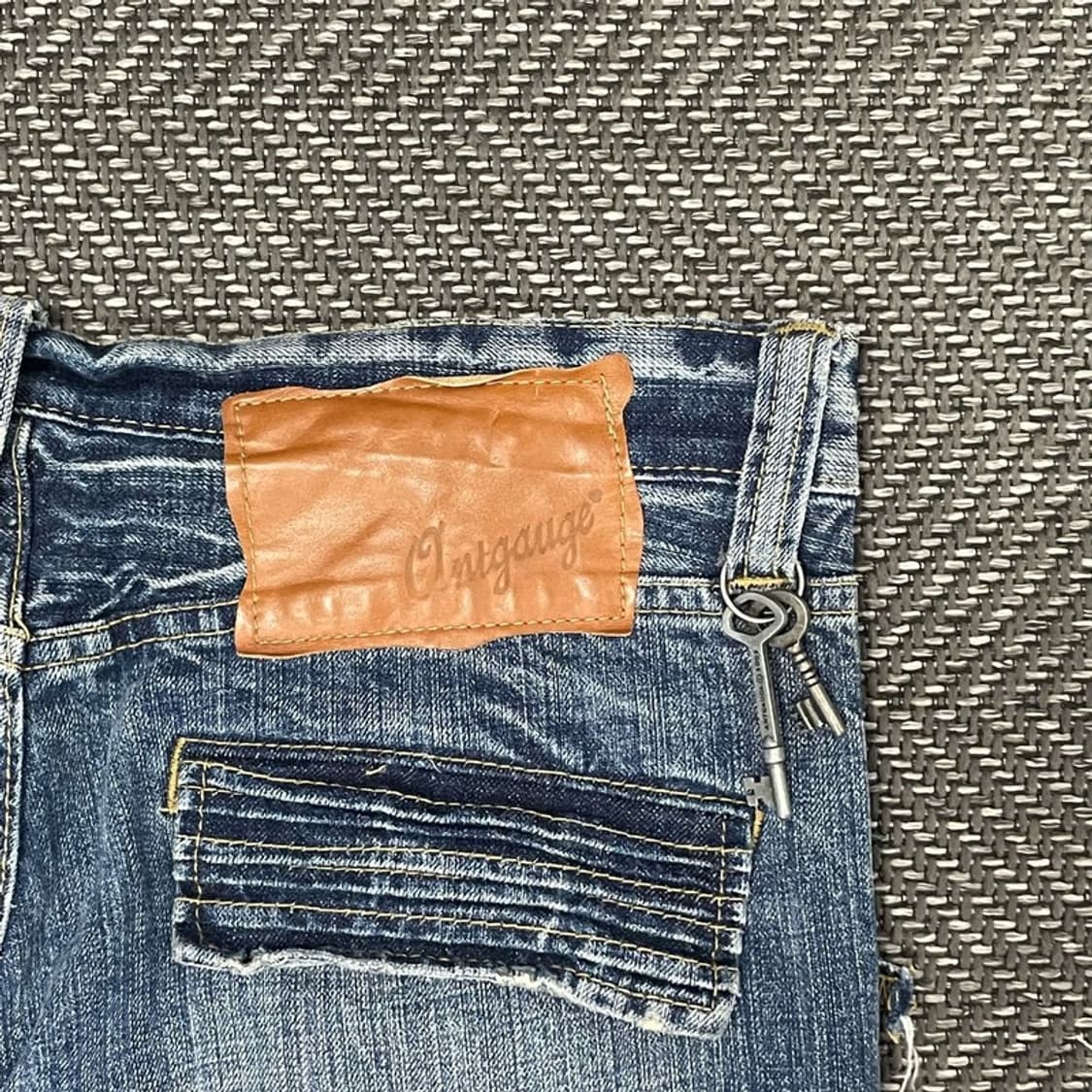 안트가우지 자수 슬림핏 데님 팬츠 v0175 상품이미지6