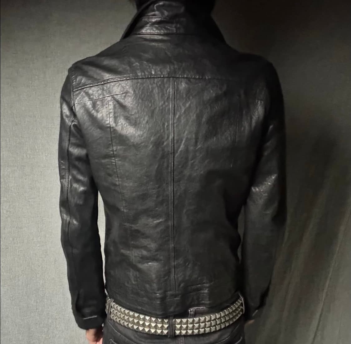 Lamb skin pocket Leather jacket 램스킨 레더 상품이미지4