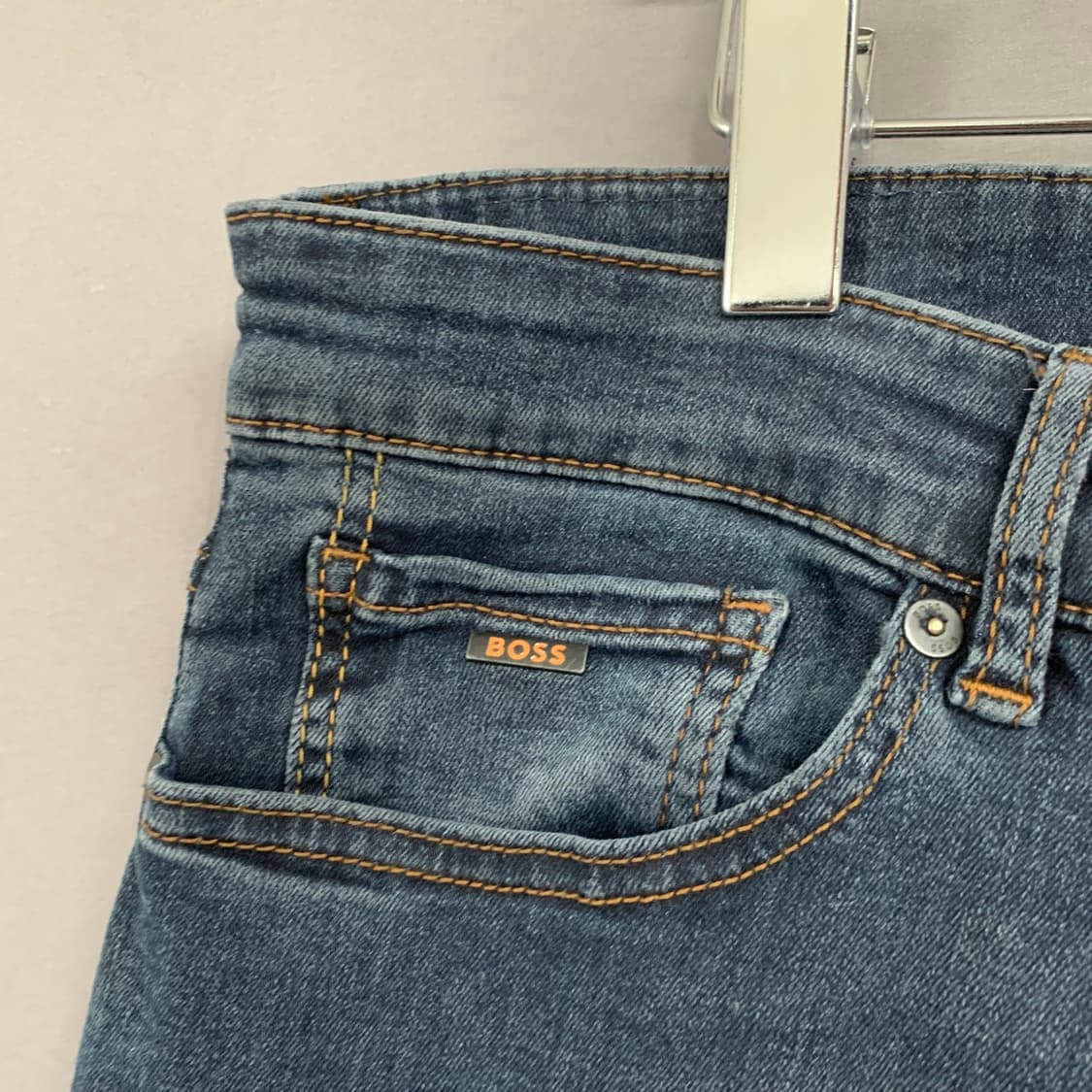 36인치 보스 메인 레귤러핏 스판 밴딩 빅사이즈 데님 청바지 상품이미지5