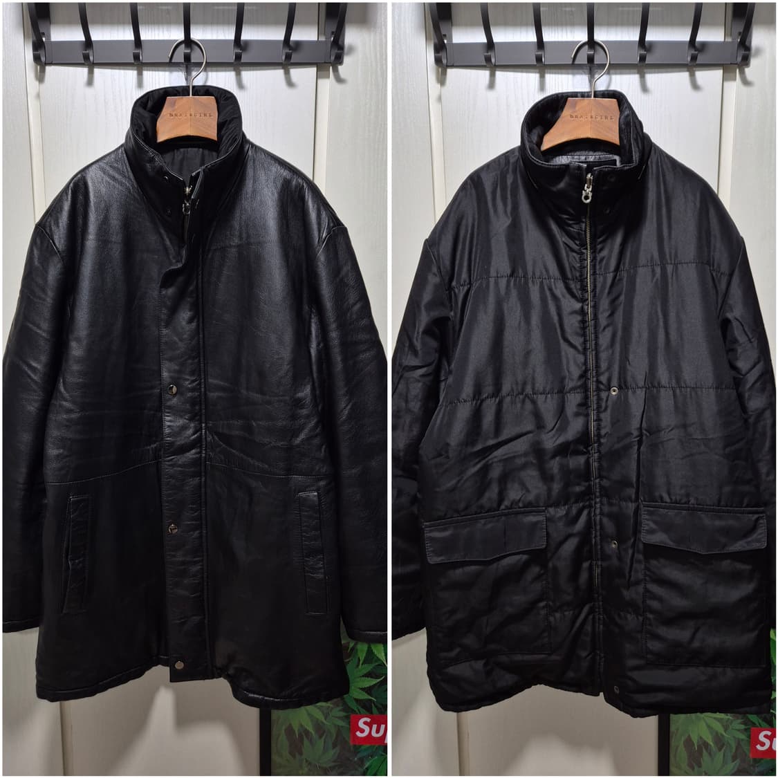 (세일)JPN 블랙 양가죽/패딩 점퍼 (양면) 상품이미지1