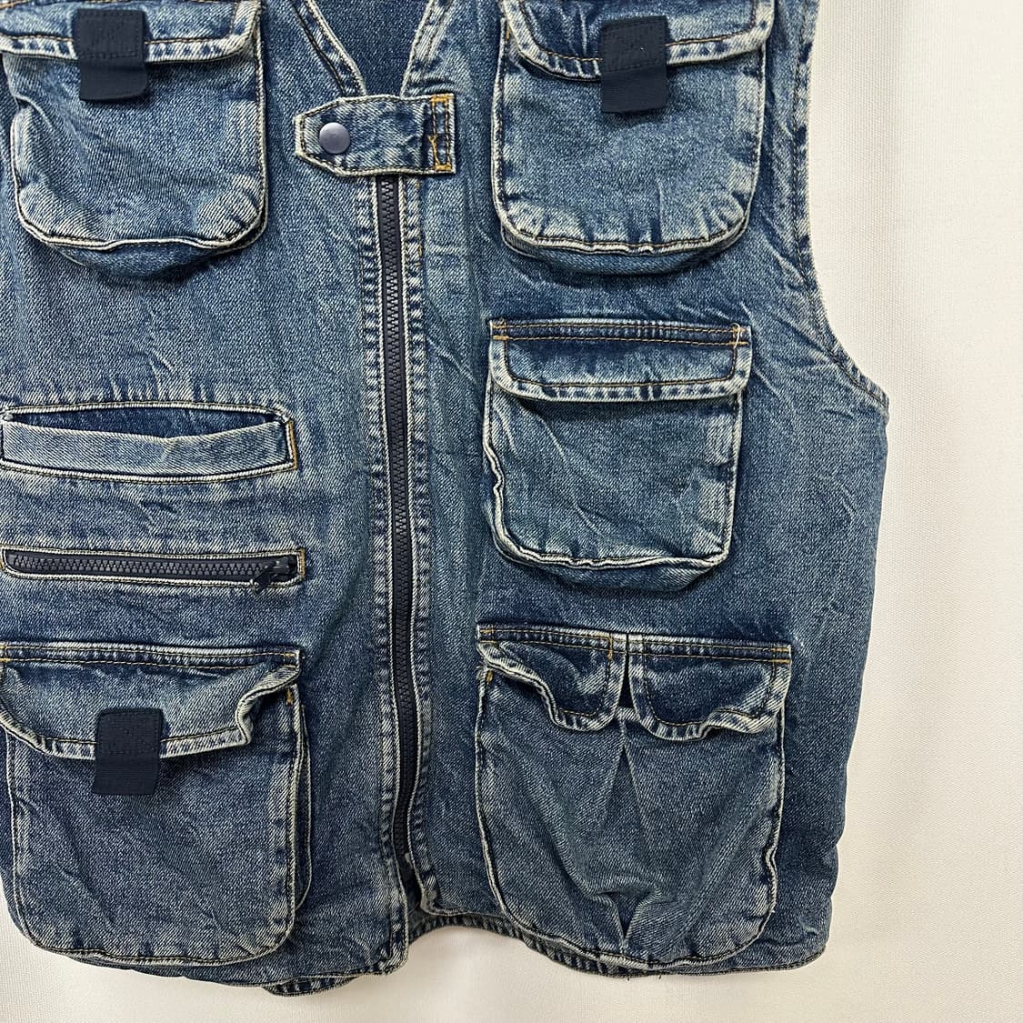   TOPMAN 남성 앞포켓 데님조끼 L  상품이미지5