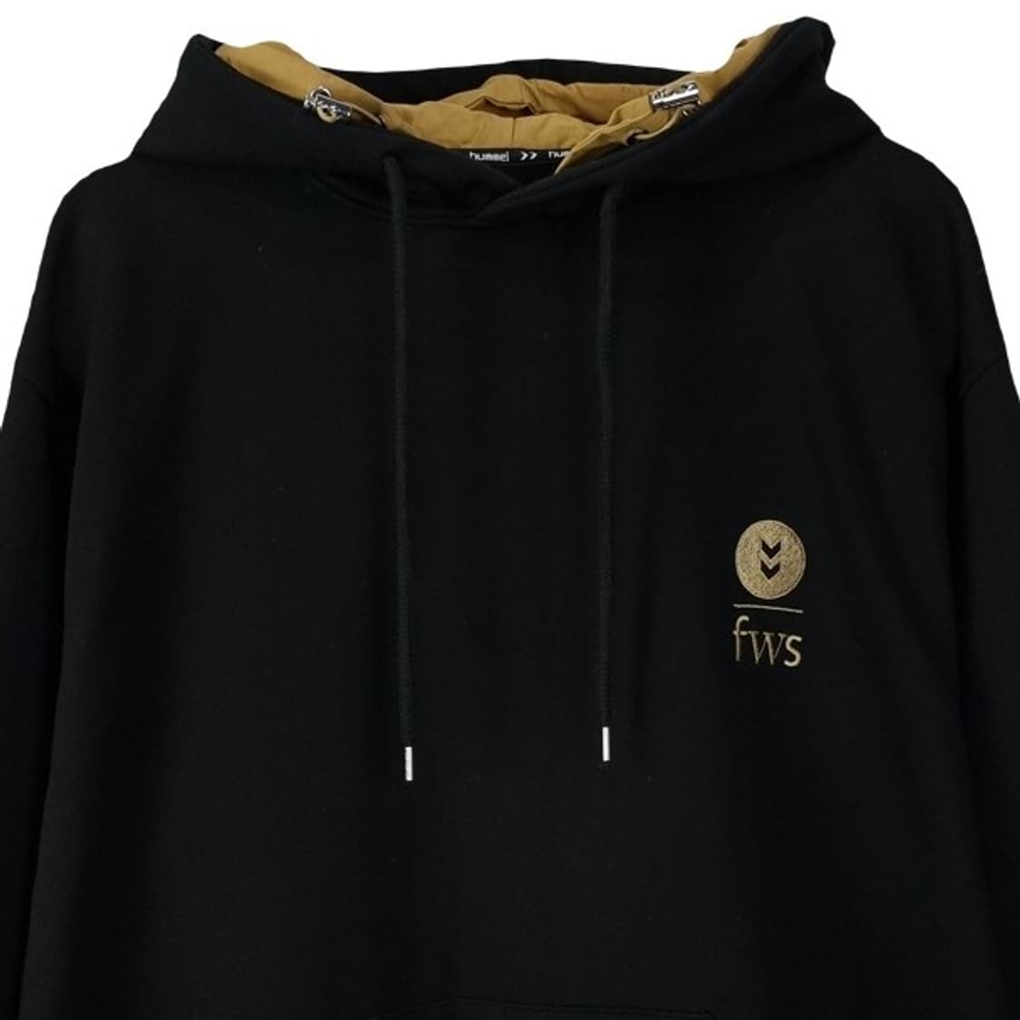 [험멜 X 프리즘웍스] 그래픽 프린팅 오버핏 후드티 블랙 M19748 상품이미지4