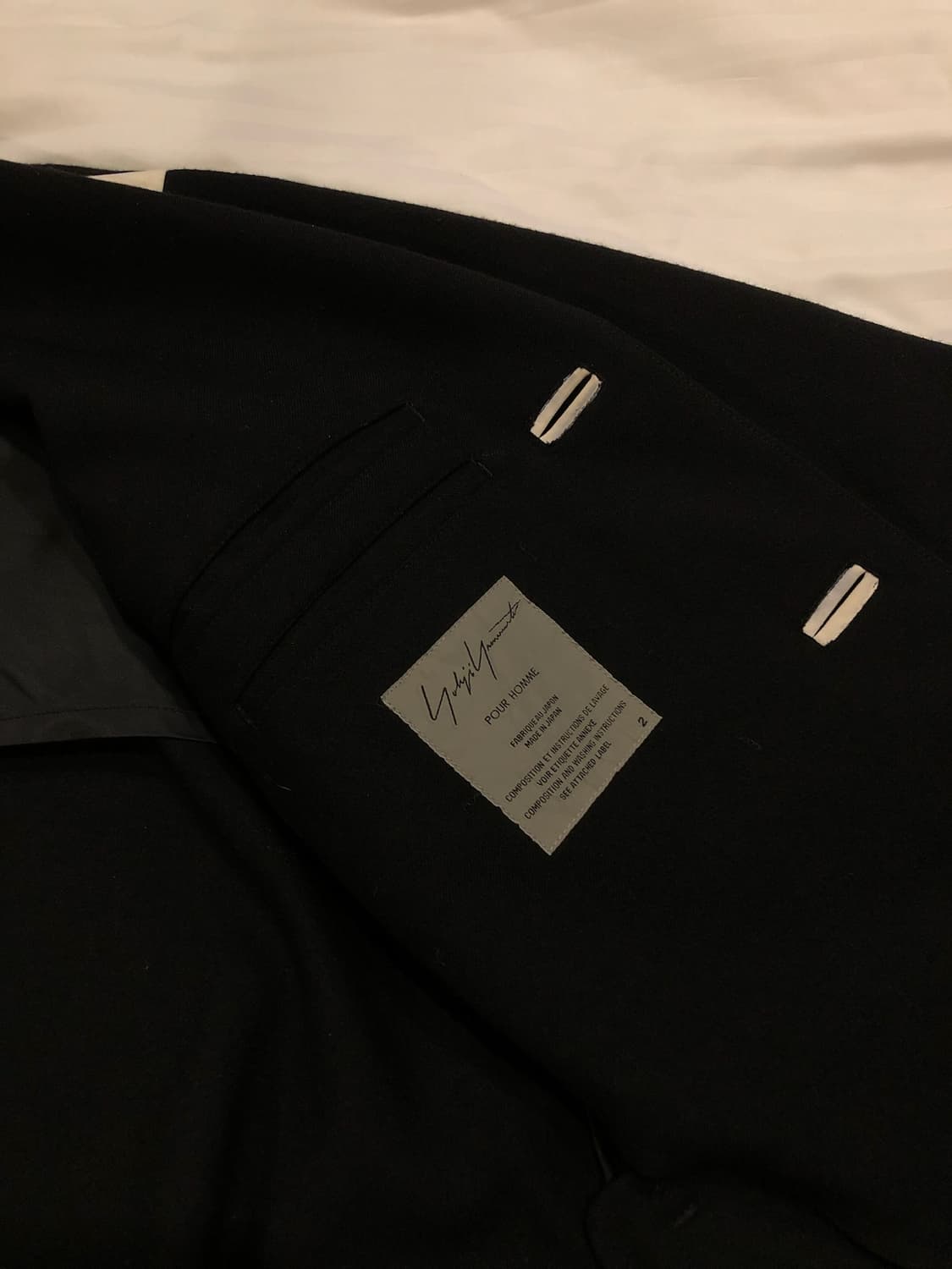 요지야마모토 뿌르옴므 00s 울 코트 상품이미지5