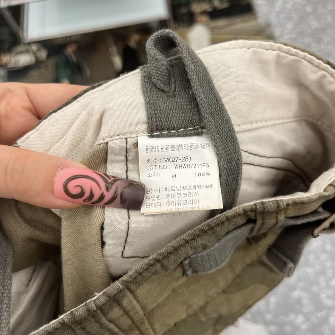 후아유 빈티지 스트릿 밀리터리 카모 카고 미니스커트 M C12042 상품이미지6