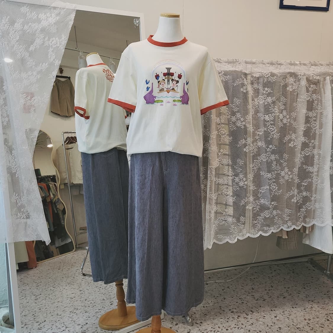 Comme ca ism 린넨 블루팬츠 상품이미지2