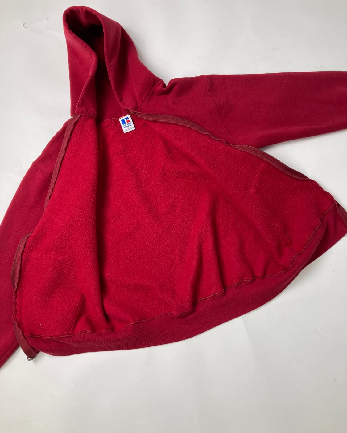 90s Russell Zip Up Hoodie (red) 상품이미지8