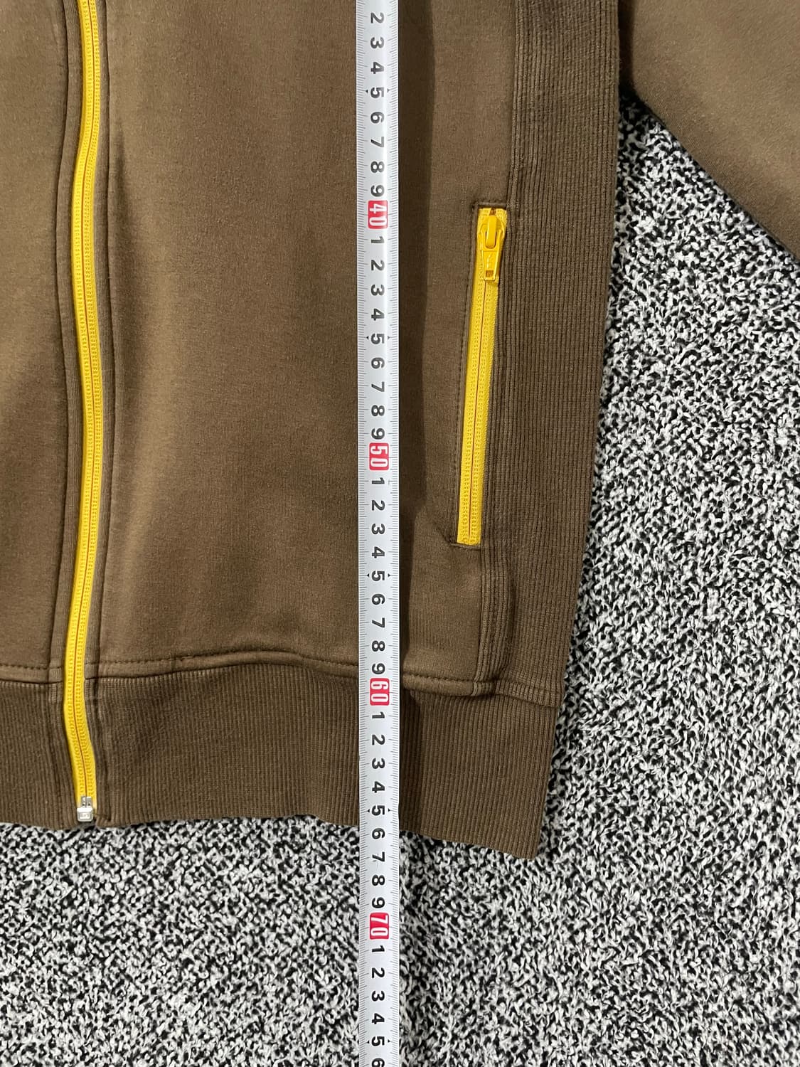 빈티지9. 라코스테 초코브라운 옐로우 배색 져지 트랙탑 초코바나나 상품이미지6