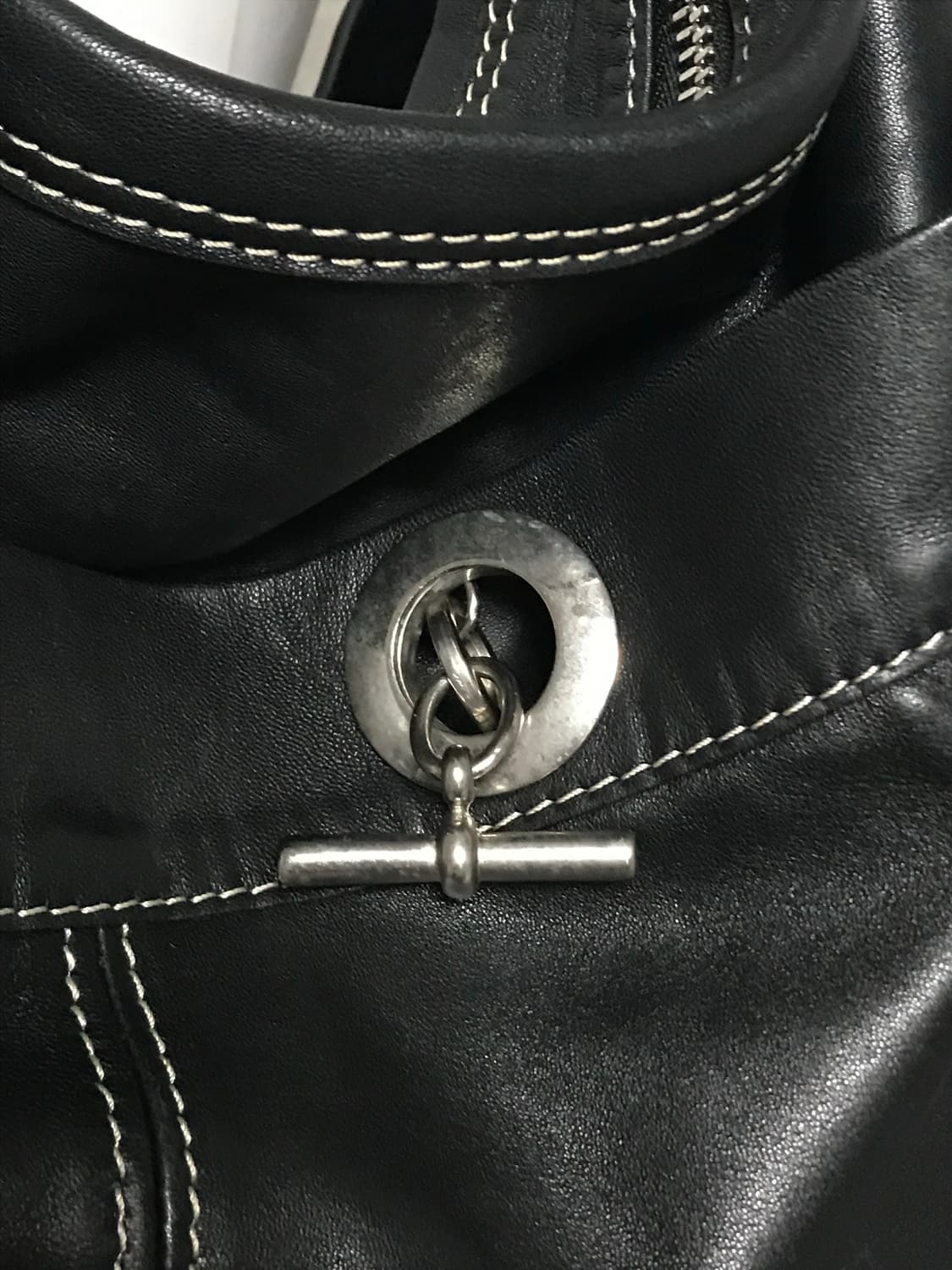 빈티지 아카이브 펑크 스티치 레더 숄더백 보부상백 상품이미지4