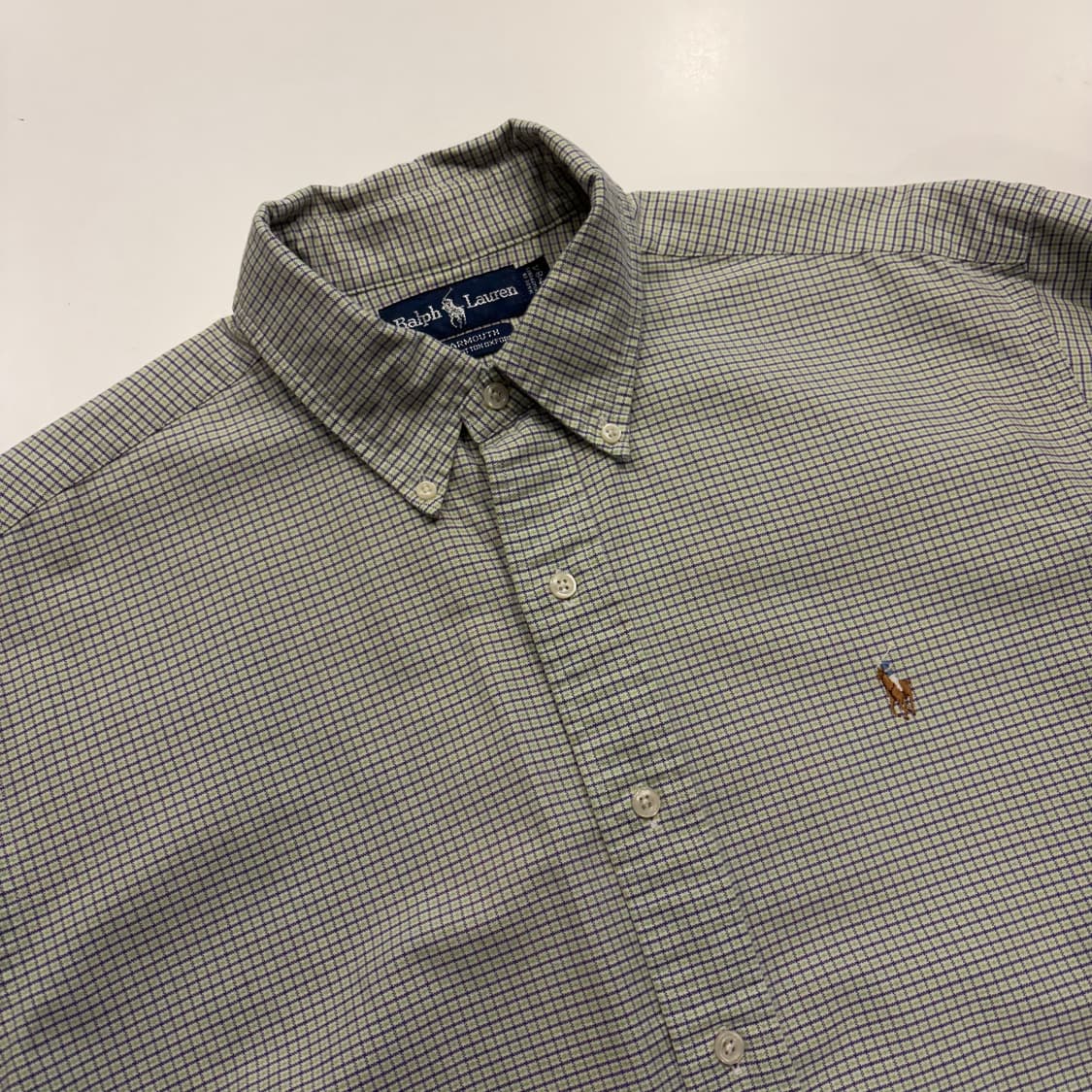 [XL] 폴로 랄프로렌 코튼 옥스포드 체크 남방 긴팔 셔츠 C523 상품이미지3