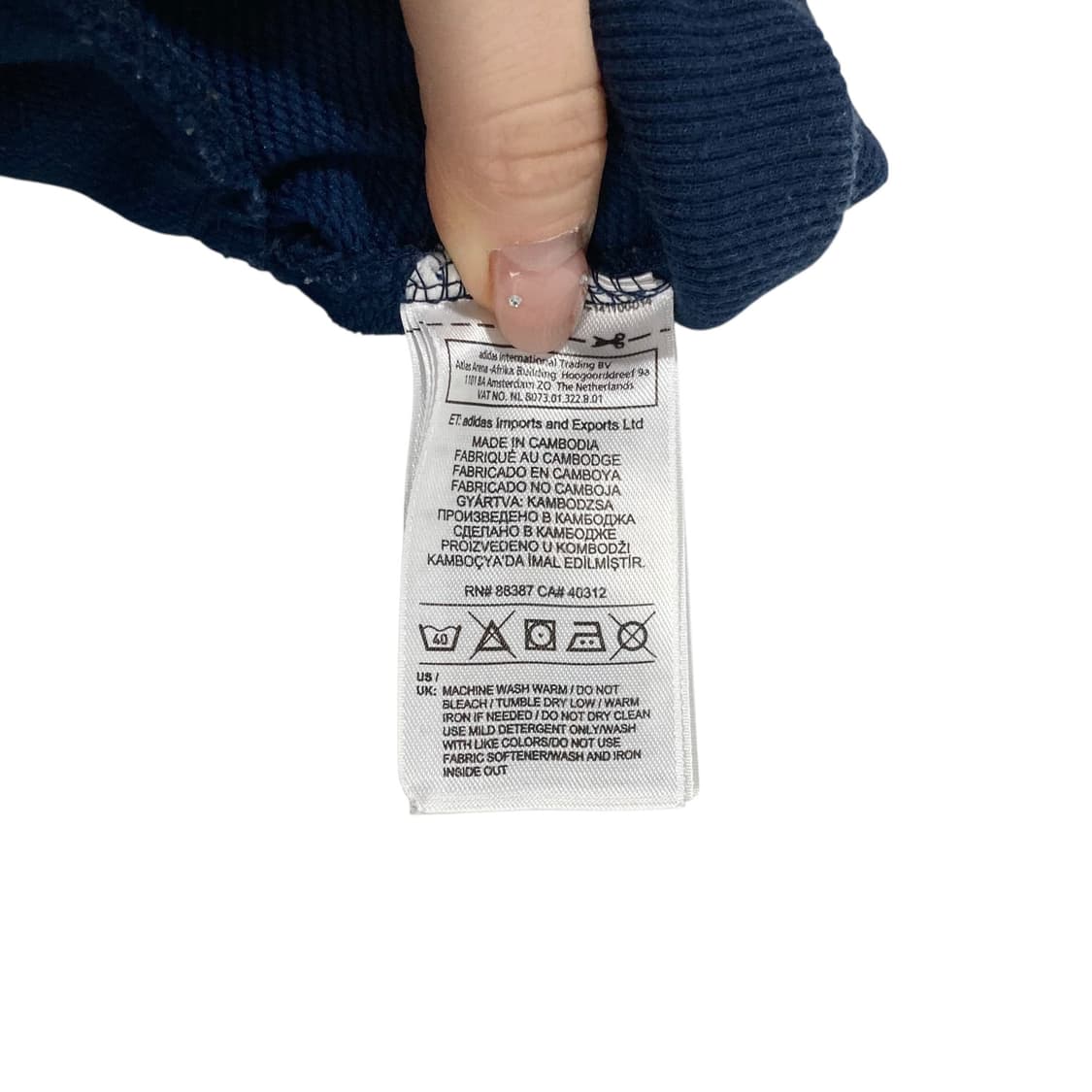 아디다스 에센셜 네이비 후드집업 상품이미지4