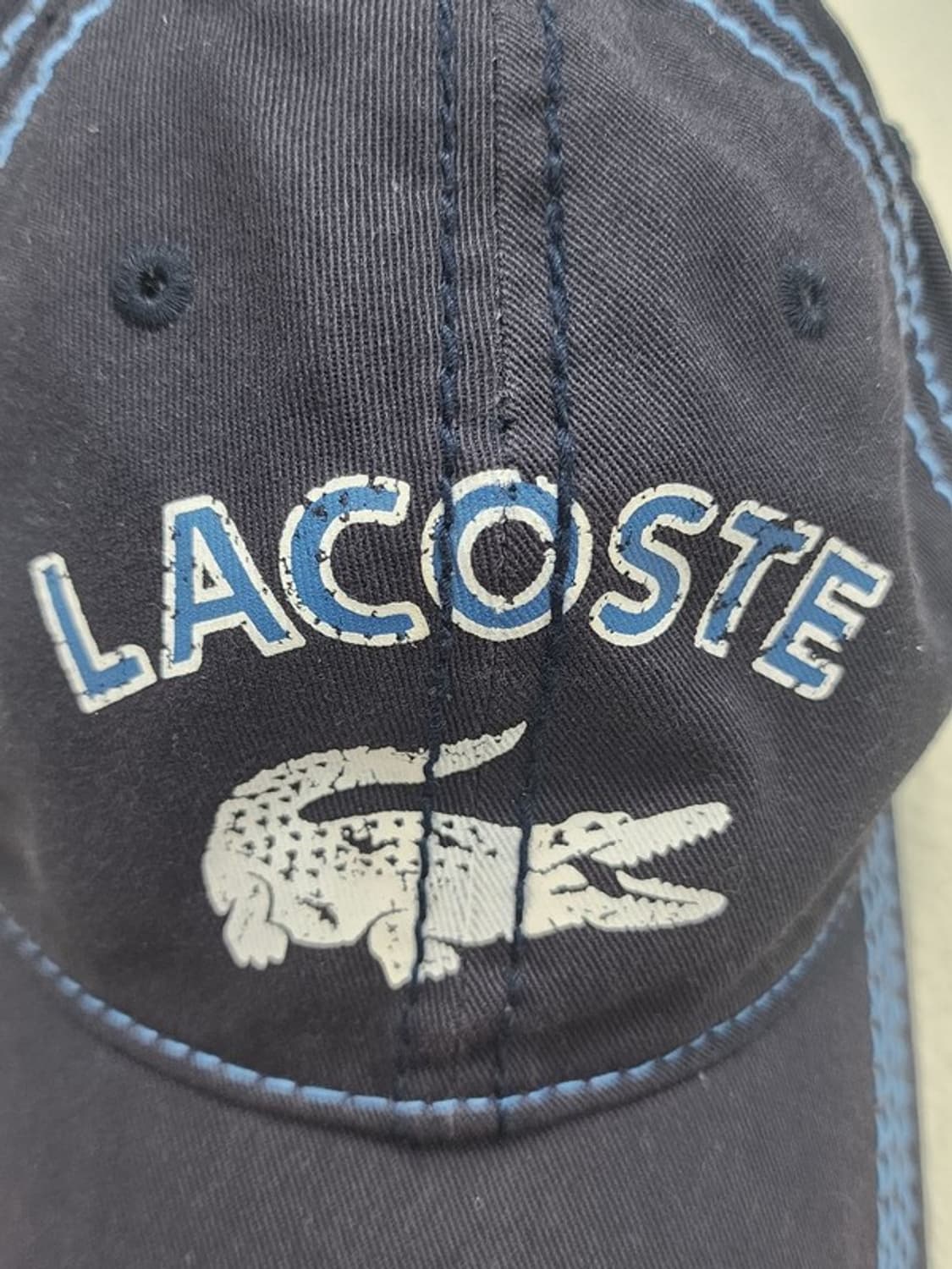 LACOSTE 빅스티치 네이비+블루 볼캡 상품이미지4