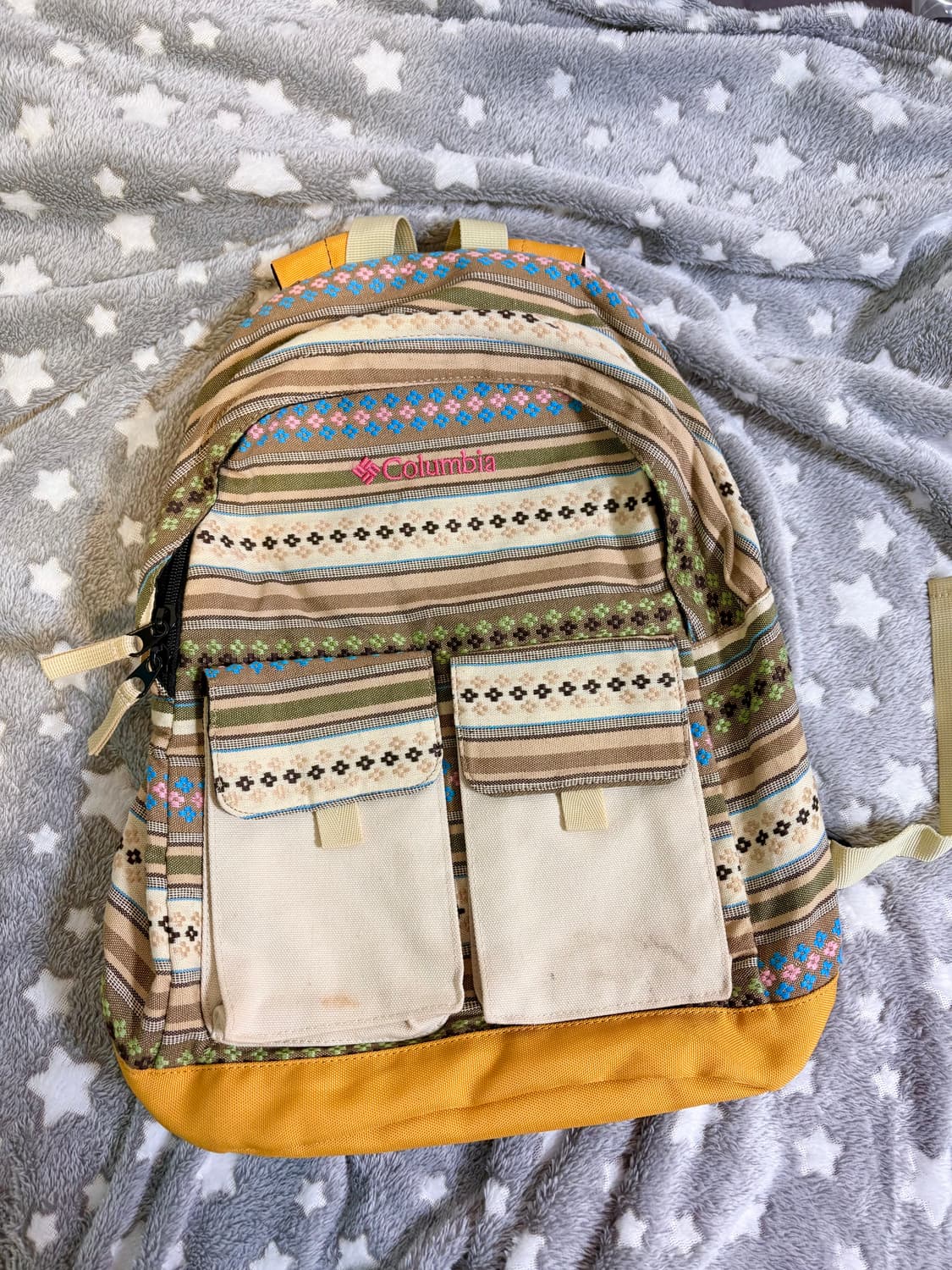 columbia 모리걸 빈티지 패턴 백팩 일본 컬럼비아 y2k 상품이미지1