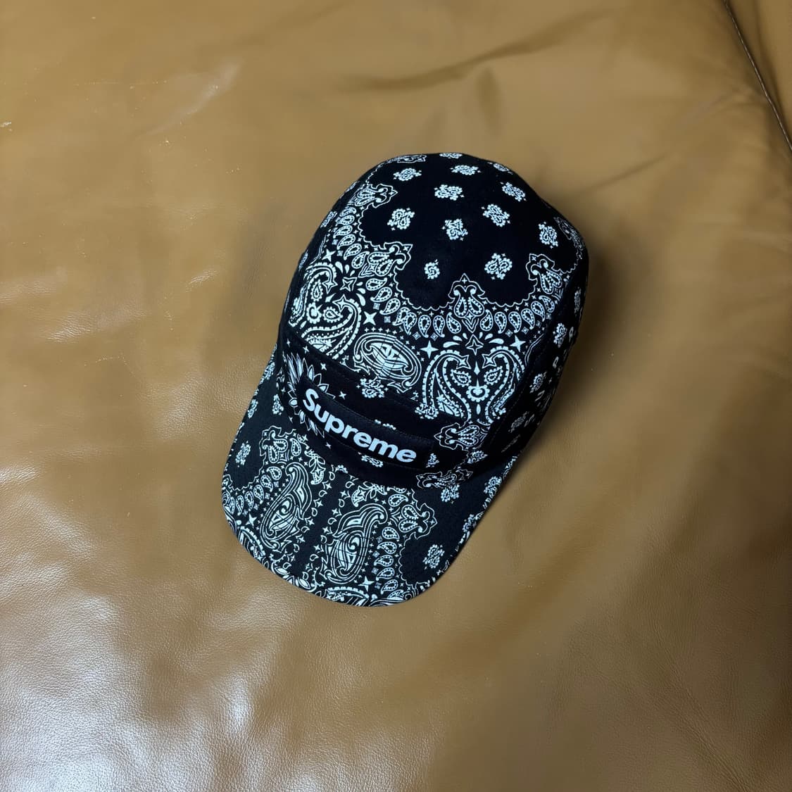 Supreme 슈프림 반다나 블랙 캠프캡 모자 Bandana Black 상품이미지5