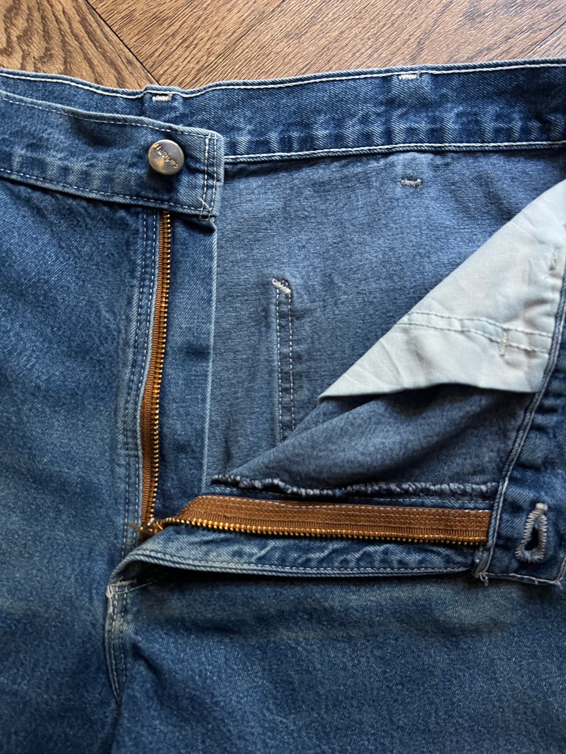 [35]칼하트 USA 빈티지 워싱 싱글니 카펜터 워크 데님 팬츠 상품이미지3