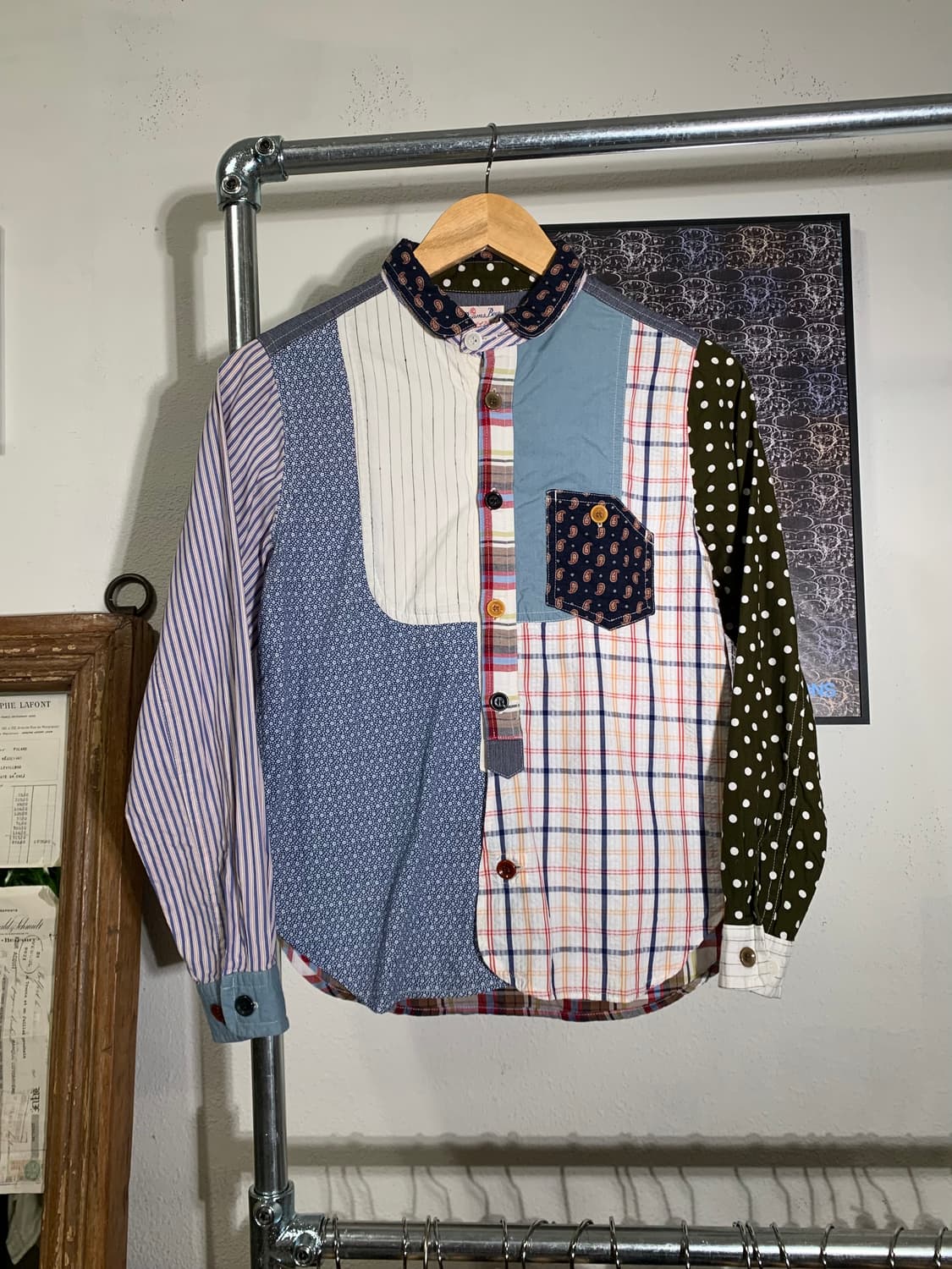 빔즈보이 크레이지 패턴 패크워크 셔츠 상품이미지1