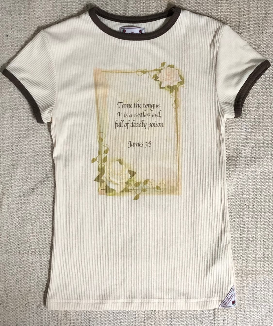 스컬프터 반팔 티셔츠 Rose Ringer Tee Raw 상품이미지1