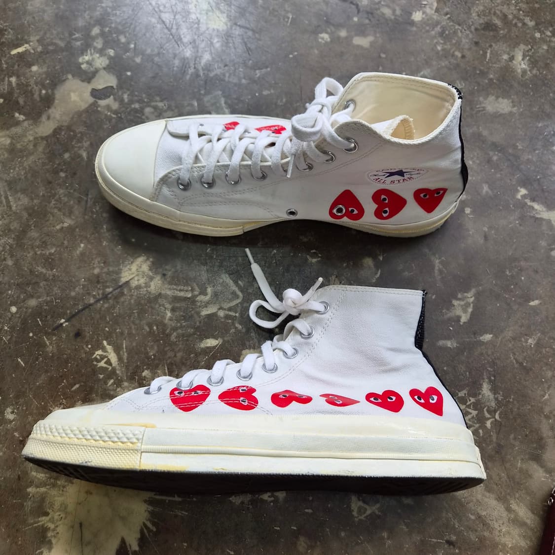 285) 꼼데가르송 X 컨버스 척체일러 스니커즈 운동화 신발 상품이미지4
