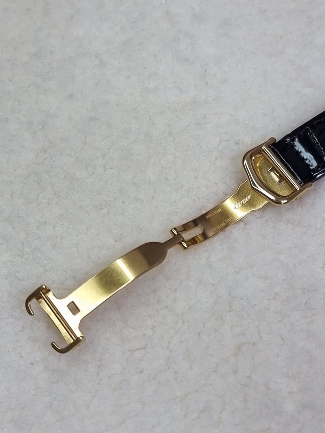 까르띠에 빈티지 탱크 머스트 XL 샴페인 다이얼 디버클 시계(남녀 공용) 상품이미지5