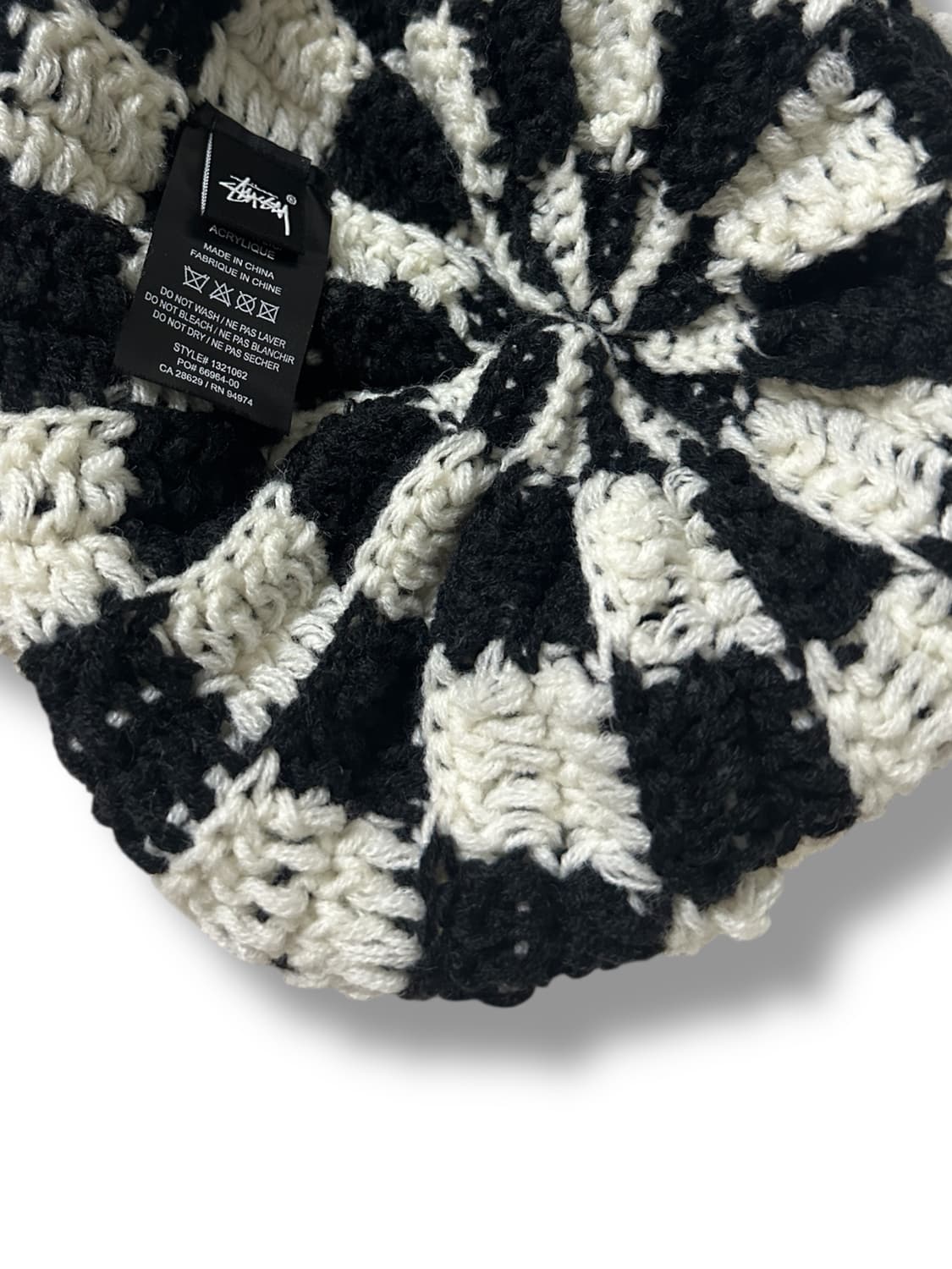 [스투시]stussy crochet checker beanie black 상품이미지4