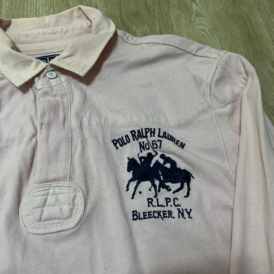 폴로 랄프로렌 빅포니 럭비 긴팔 카라티 핑크 L/100 상품이미지3